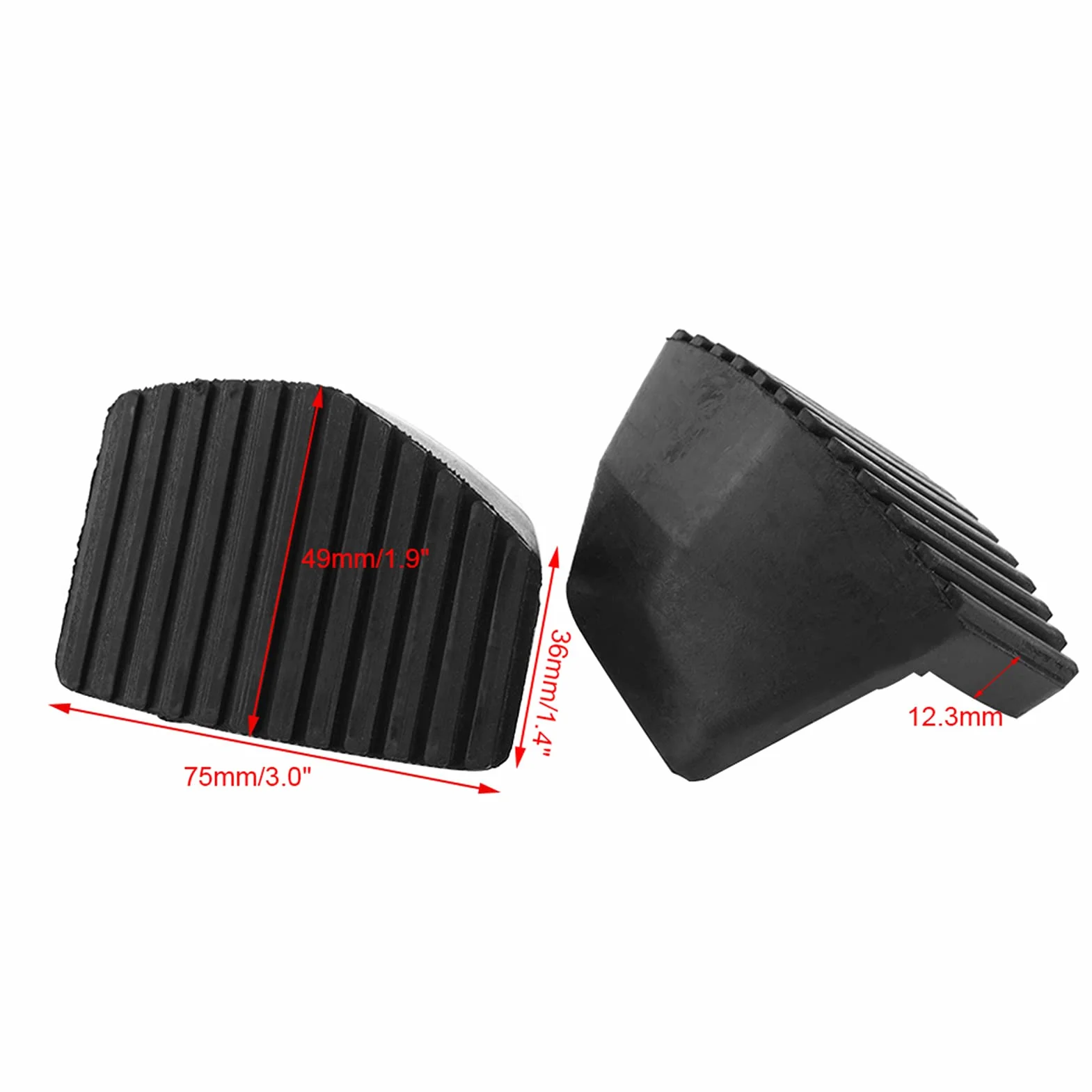 gumowy pedał hamulcowy, 1 para gumowych pedałów hamulcowych sprzęgła, do Peugeot/Citroëna 1007 207 208 301 C3 C4 C5 C6 C8