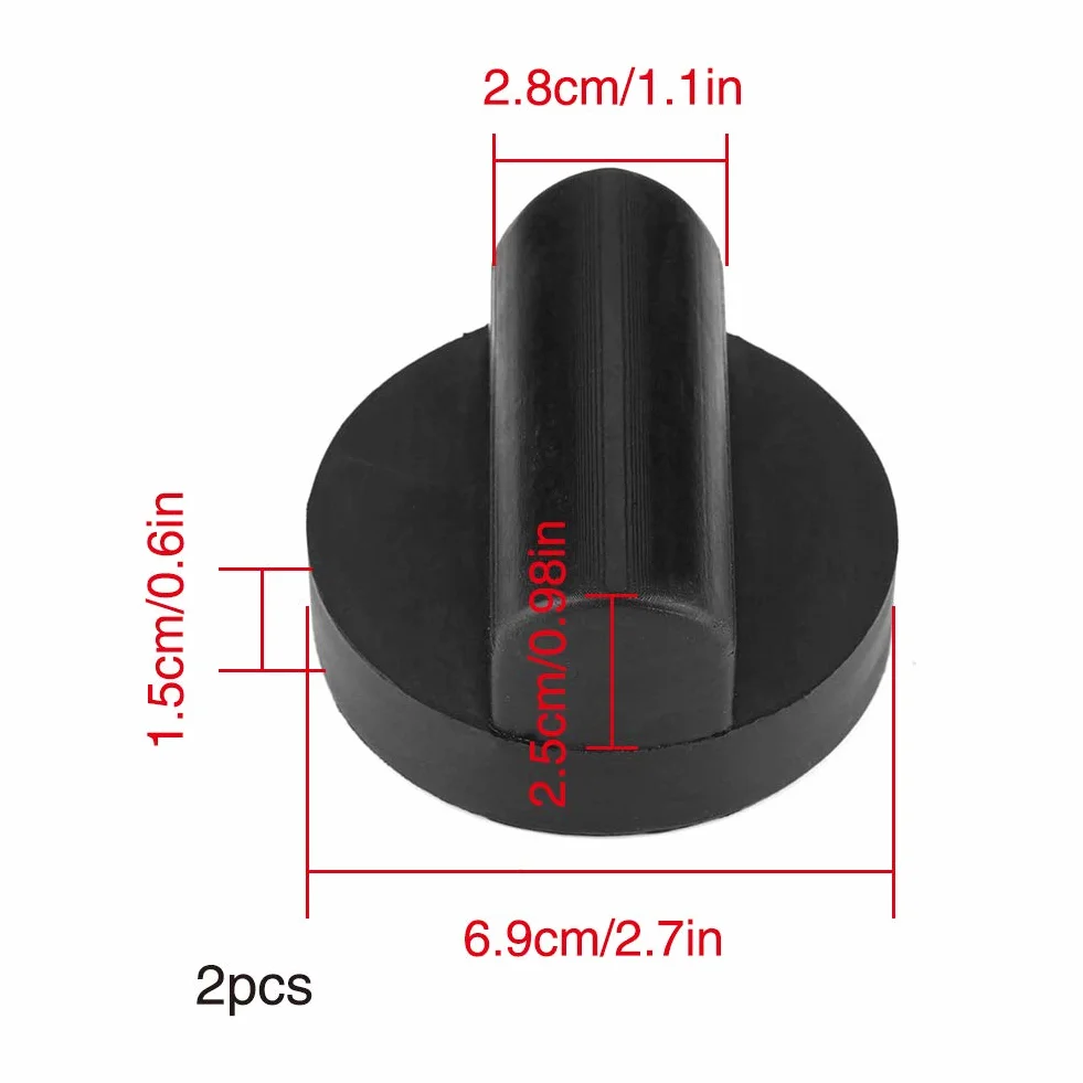 YIXISI 2 Sztuk Uniwersalna PodkłAdka Gumowa Jack, Uniwersalny Adapter PodkłAdki PodłOgowej, Spawany Uchwyt Boczny Ramy Szyny Ochronnej KrążEk/PodkłAdka, Kompatybilny z Audi TT RS R8 A6 A7