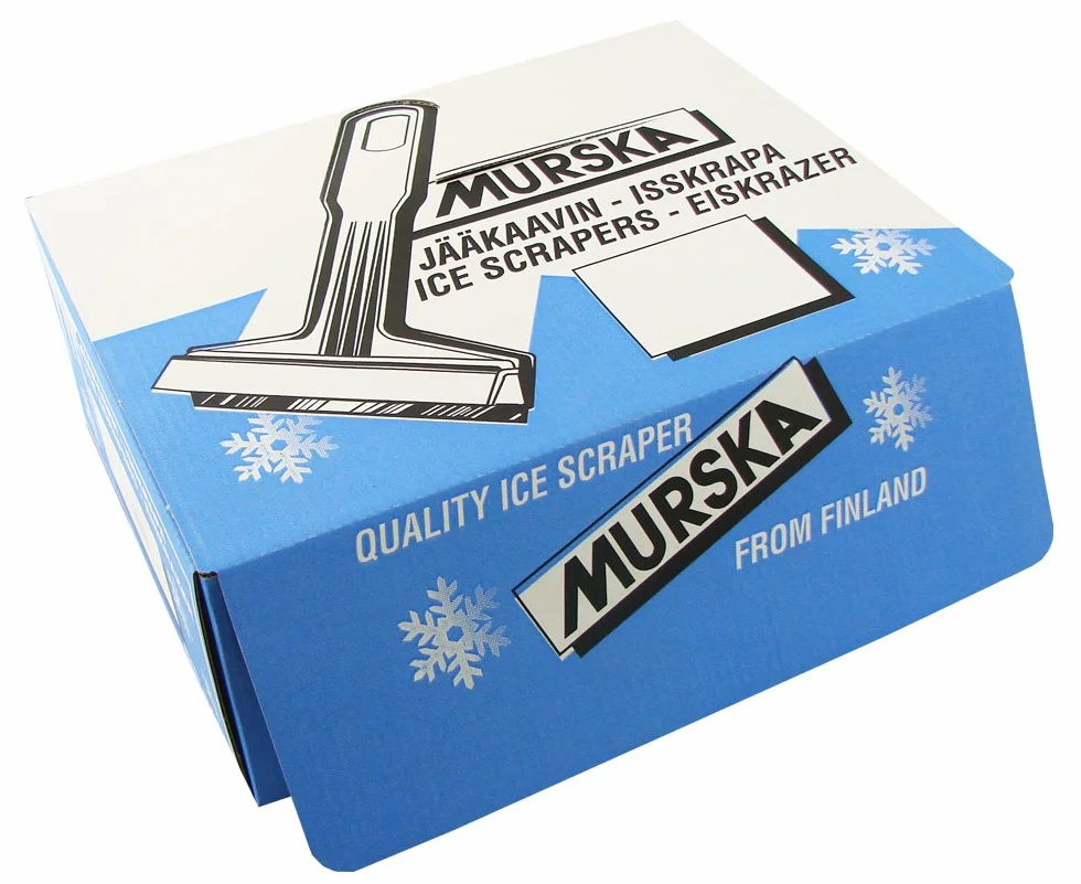 Skrobaczka do Szyb Samochodowych - Murska - szybko & prosto - Skrobaczka mosiężna do lodu - Premium HIPS - Ostrze z mosiądzu - Gumowa uszczelka - praktyczny Skrobak z Finlandii (Kolor losowy)