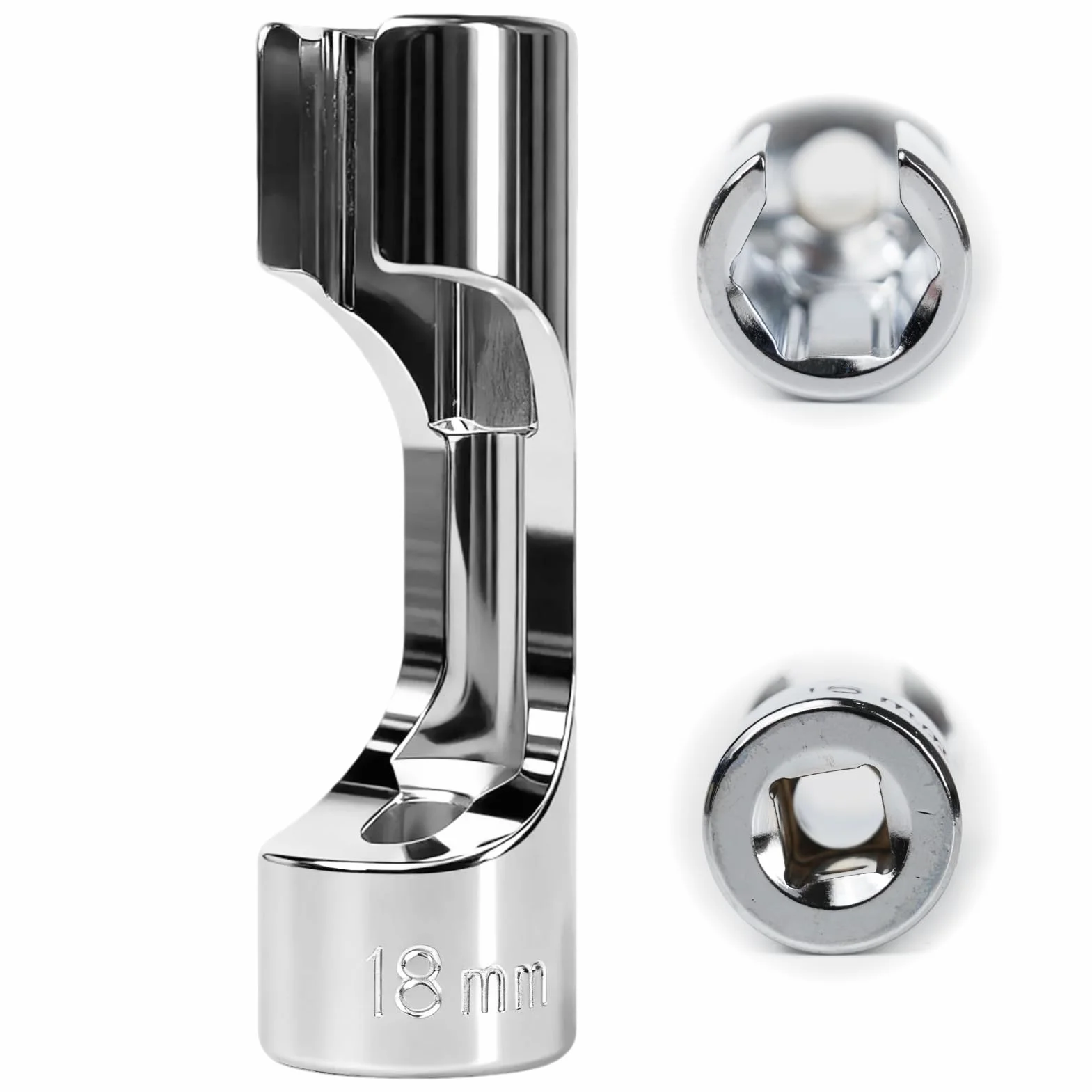 lambda 3/8 18mm klucz nasadowy sondy, klucz 3/8" 18 mm sześciokątny SW18 do sondy lambda sondy temperatury termostaty, CRV stal chromowo-wanadowa (3/8 18mm)