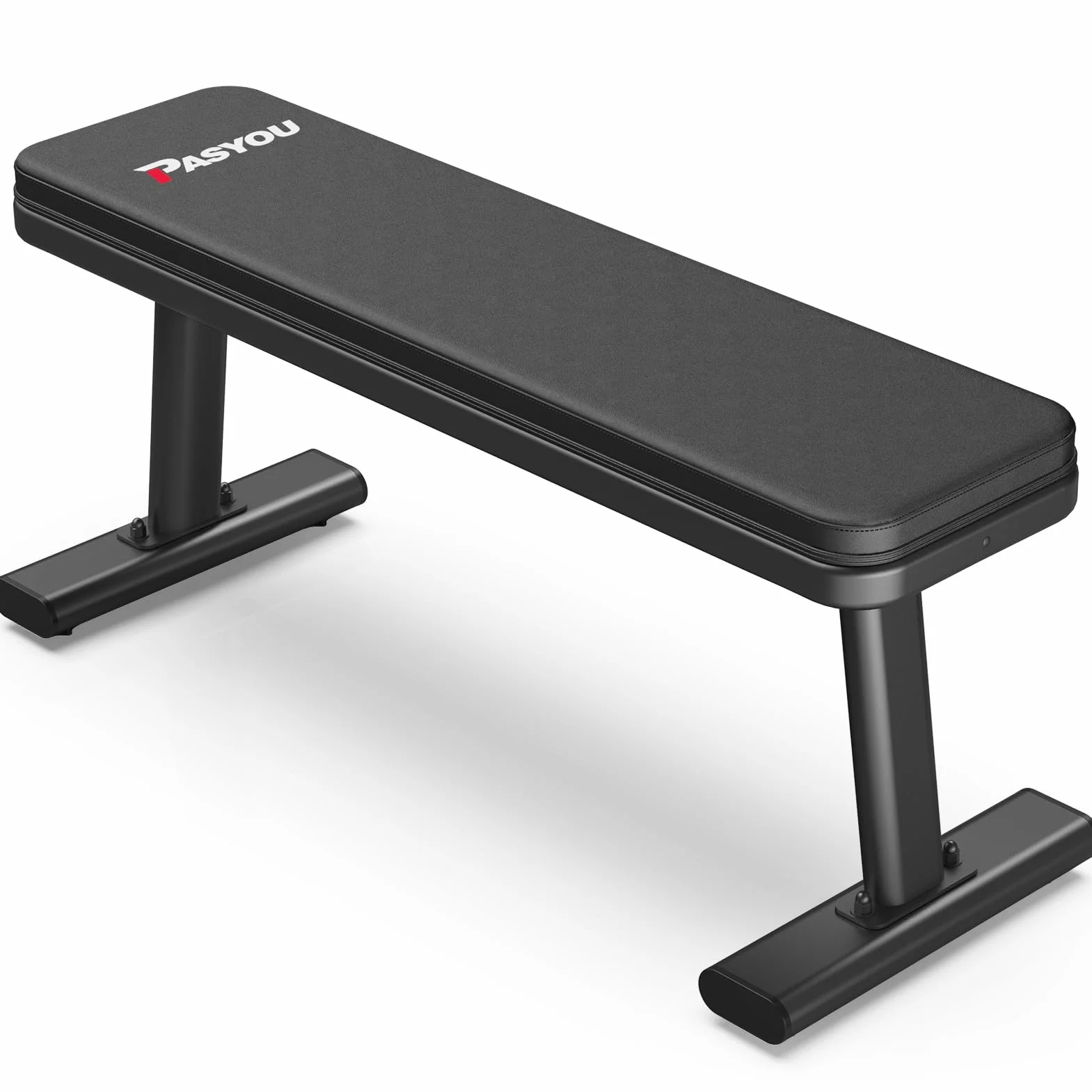 PASYOU Płaska ławka do ćwiczeń, maksymalne obciążenie, 660 kg, łatwy montaż, do treningu siłowego, wyciskanie na ławce (model: PW100)