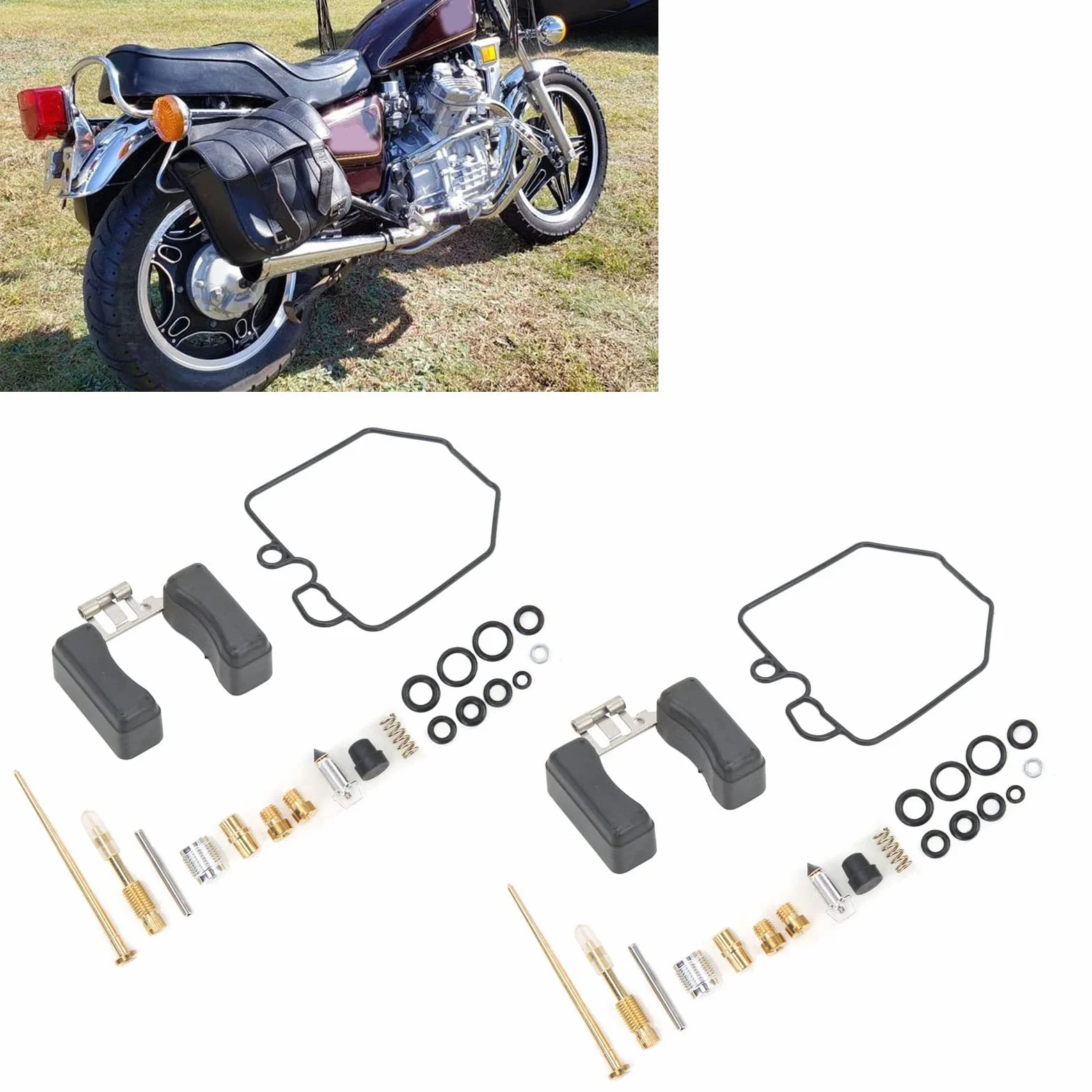 2 Zestawy Zestaw do Przebudowy Gaźnika Motocykl Wyścigowy Zestaw Naprawczy Carb dla CX500 CX500C CX500D