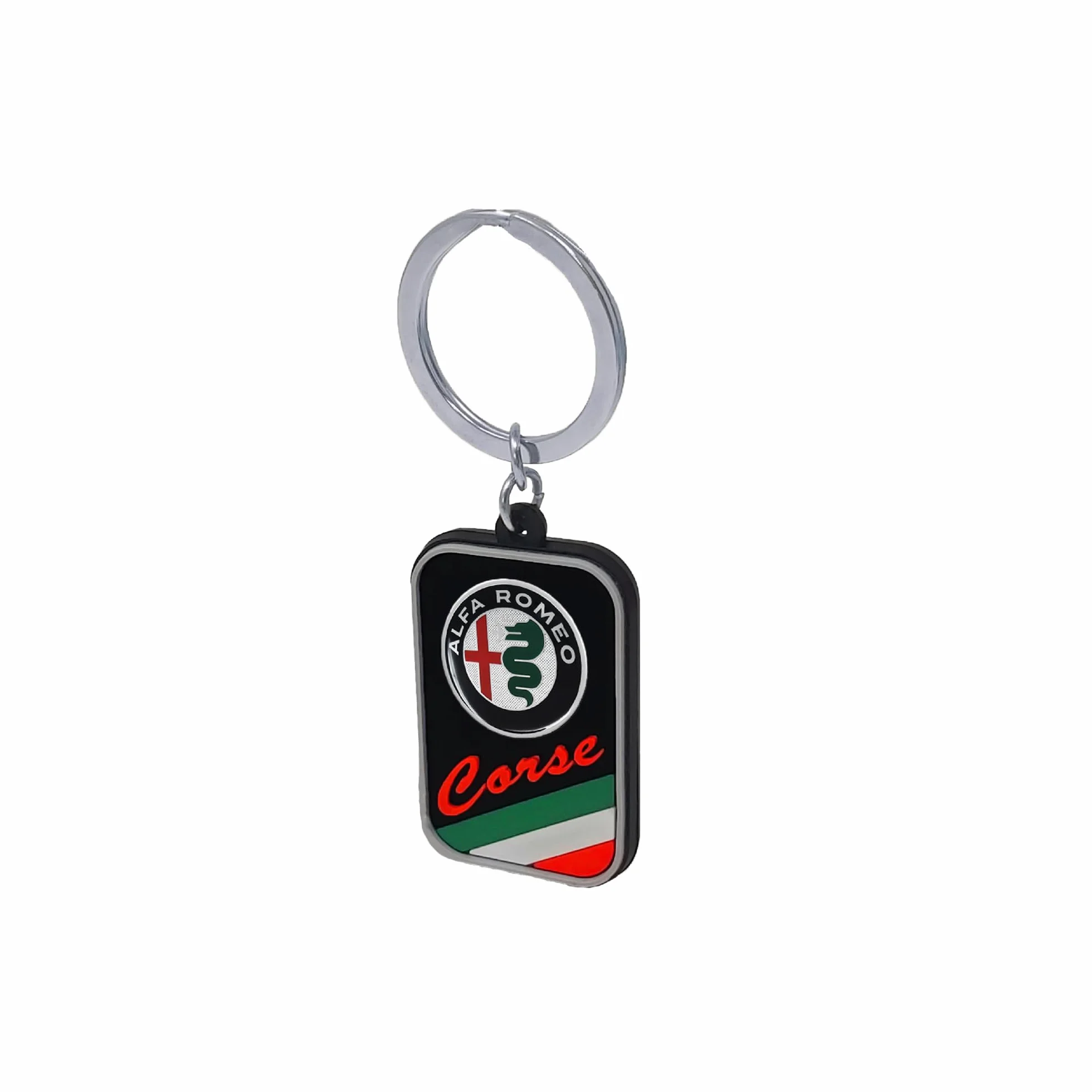 4R Quattroerre.it Alfa Romeo Corse Brelok Color, 4,2 x 2,6 cm, Niebieska, Taglia unica