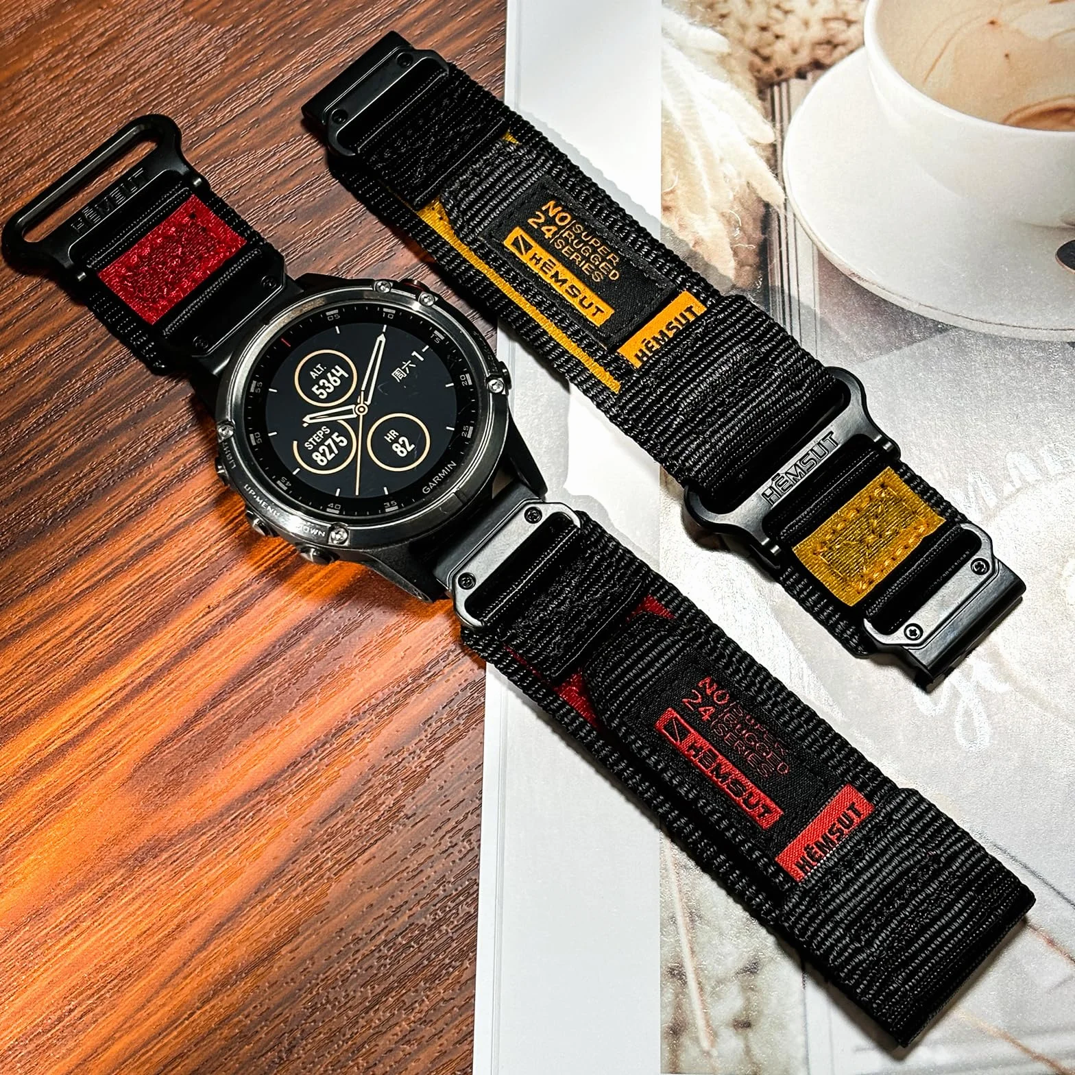 Nylonowy pasek typu loop, zapinany na rzep, dopasowany do zegarków Garmin, wojskowy pasek sportowy do zegarka Fenix, Forerunner, Approach, MARQ, Quatix serii D2, zapasowy pasek dla mężczyzn