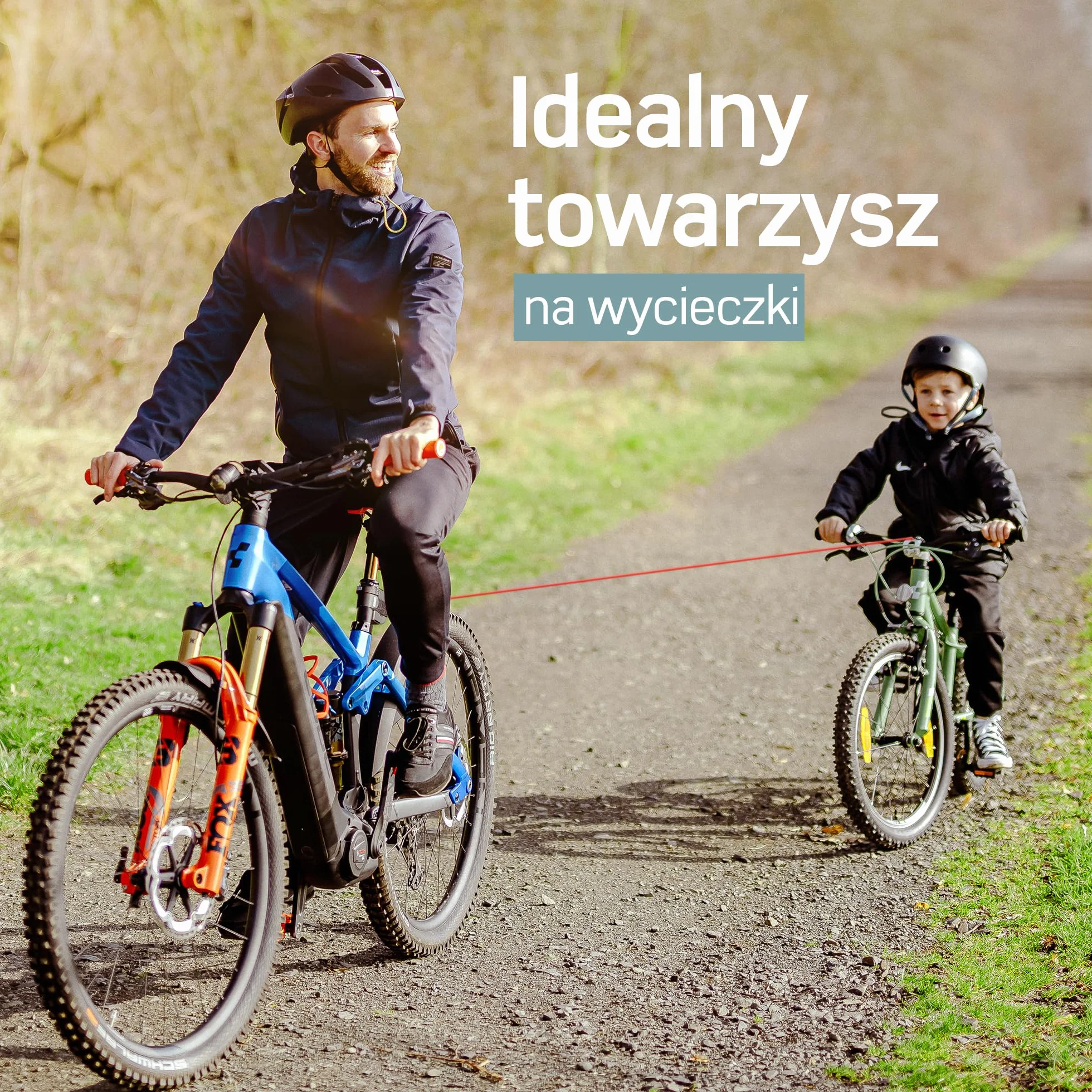 Borgen Lina holownicza do rowerów dla dzieci i dorosłych, Bezpieczne i Łatwe Łączenie i Rozłączanie, Nadaje się dla Woom, Udźwig do 120 kg, Uniwersalnie Pasująca.