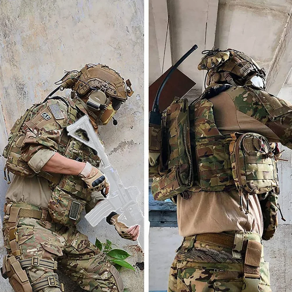 Taktyczny sprzęt wojskowy Airsoft Fast Helmet z zestawem słuchawkowym wielokamowym i 3 kolorowym kamuflażowym kasetą farby CS Polowanie hełmów guzowych