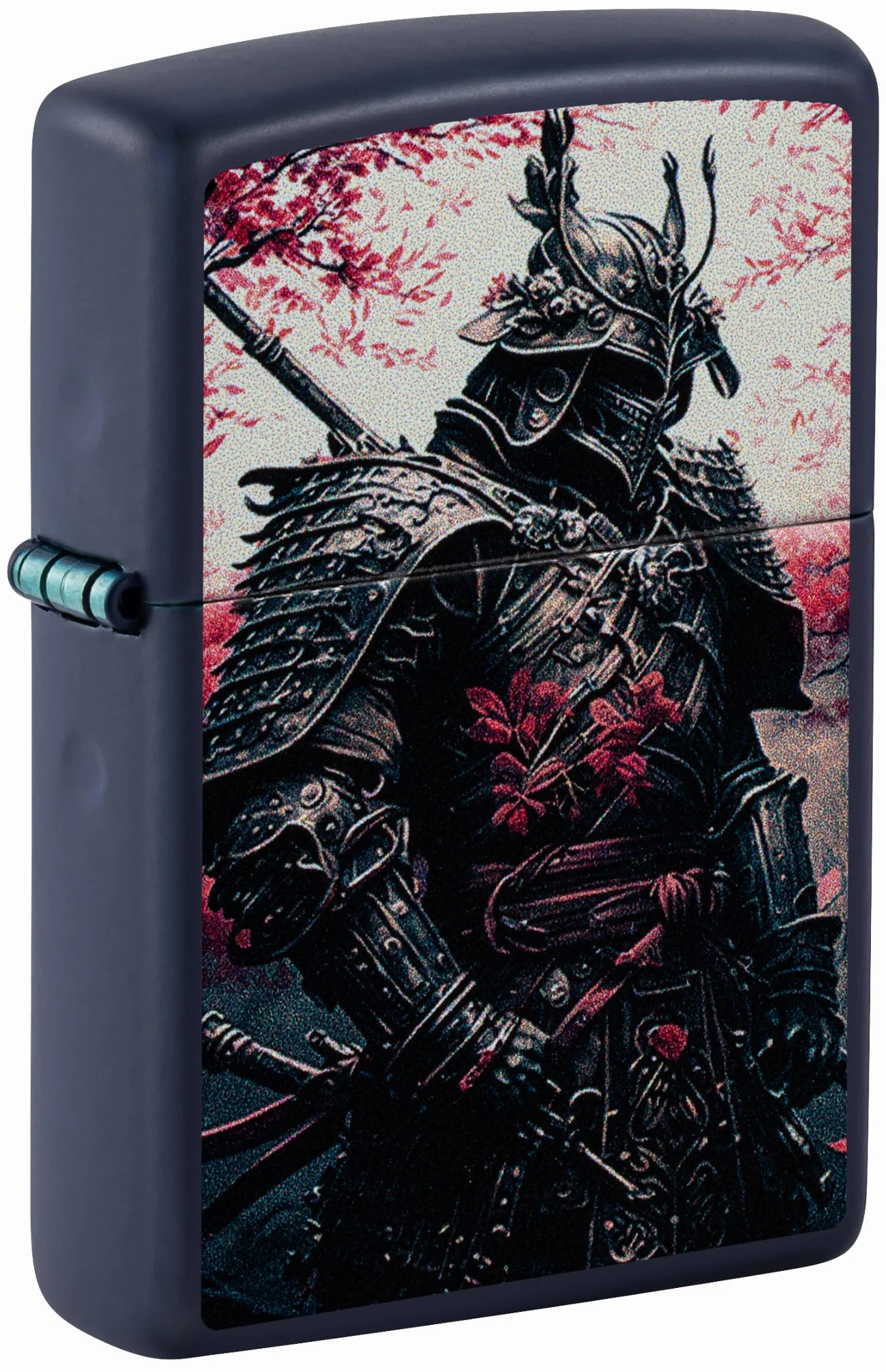 Zippo Samurai Warrior Zapalniczka Sztormowa, Kolorowy Nadruk, do Napełniania, Wielokrotnego Użytku, Wiatroodporna Konstrukcja, Pudełko na Prezent, Wykonano w USA, Kolor Granatowy Matowy (Navy Matte)
