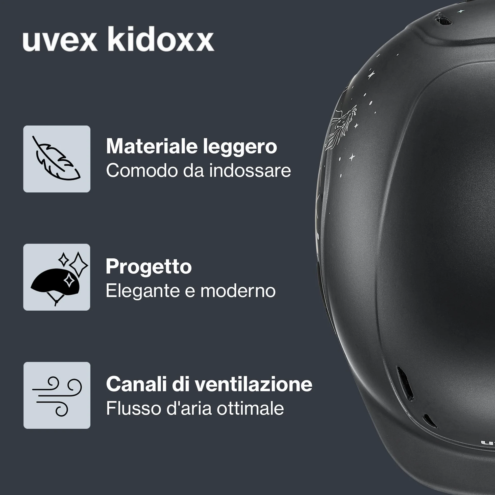 uvex kidoxx – lekki kask jeździecki dla dzieci – indywidualne dopasowanie rozmiaru – optymalna wentylacja – wzornictwo