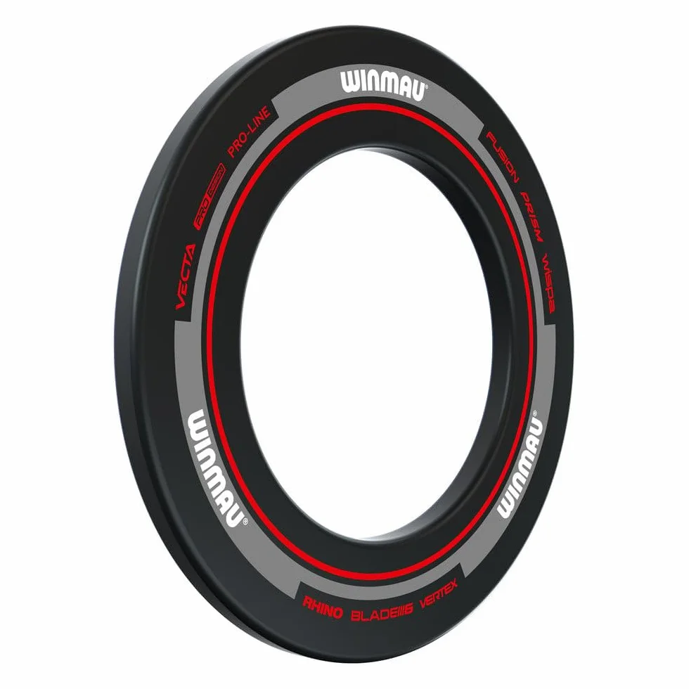 WINMAU Pierścień ochronny do tarczy do darta – Advance czarny, czerwony, biały i zielony Dart Surround
