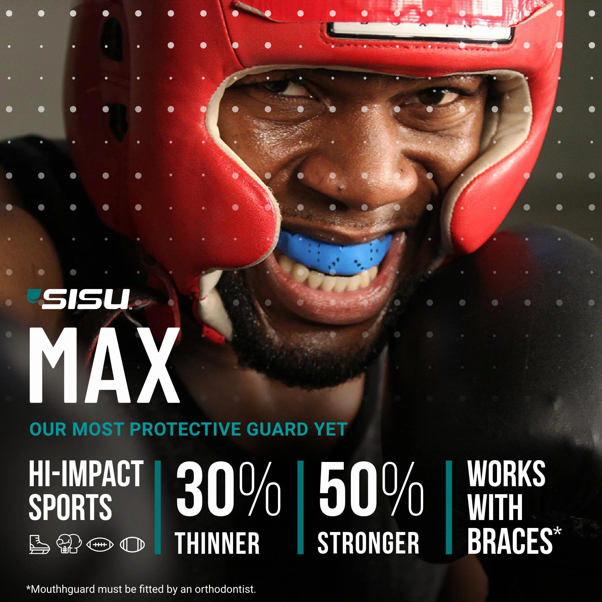 SISU MAX ochraniacz na zęby 2,4 mm (gorący róż)