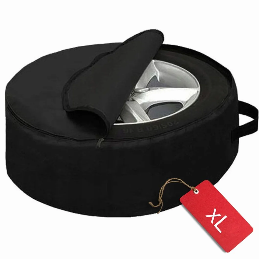 Pokrowiec na koło dojazdowe zapasowe Rozmiar XL 13-17" / Kolor Czarny/Pokrowce na koła zapasowe/Pokrowiec do przechowywania opon, wodoodporny (XL)