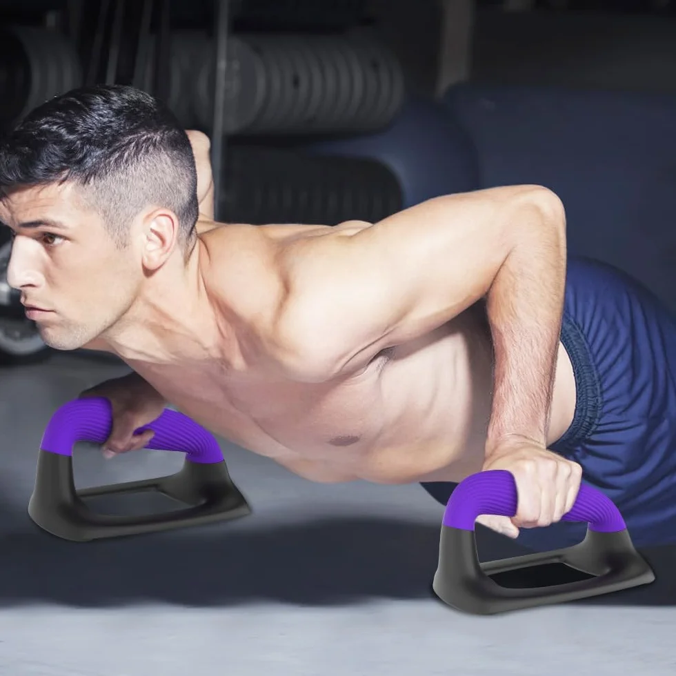 Drążki push-up – ergonomiczne uchwyty pushup do treningu siłowego na podłodze, antypoślizgowe stojaki push-up z miękkim uchwytem, drążki do pompek do treningu w domu, na siłownię