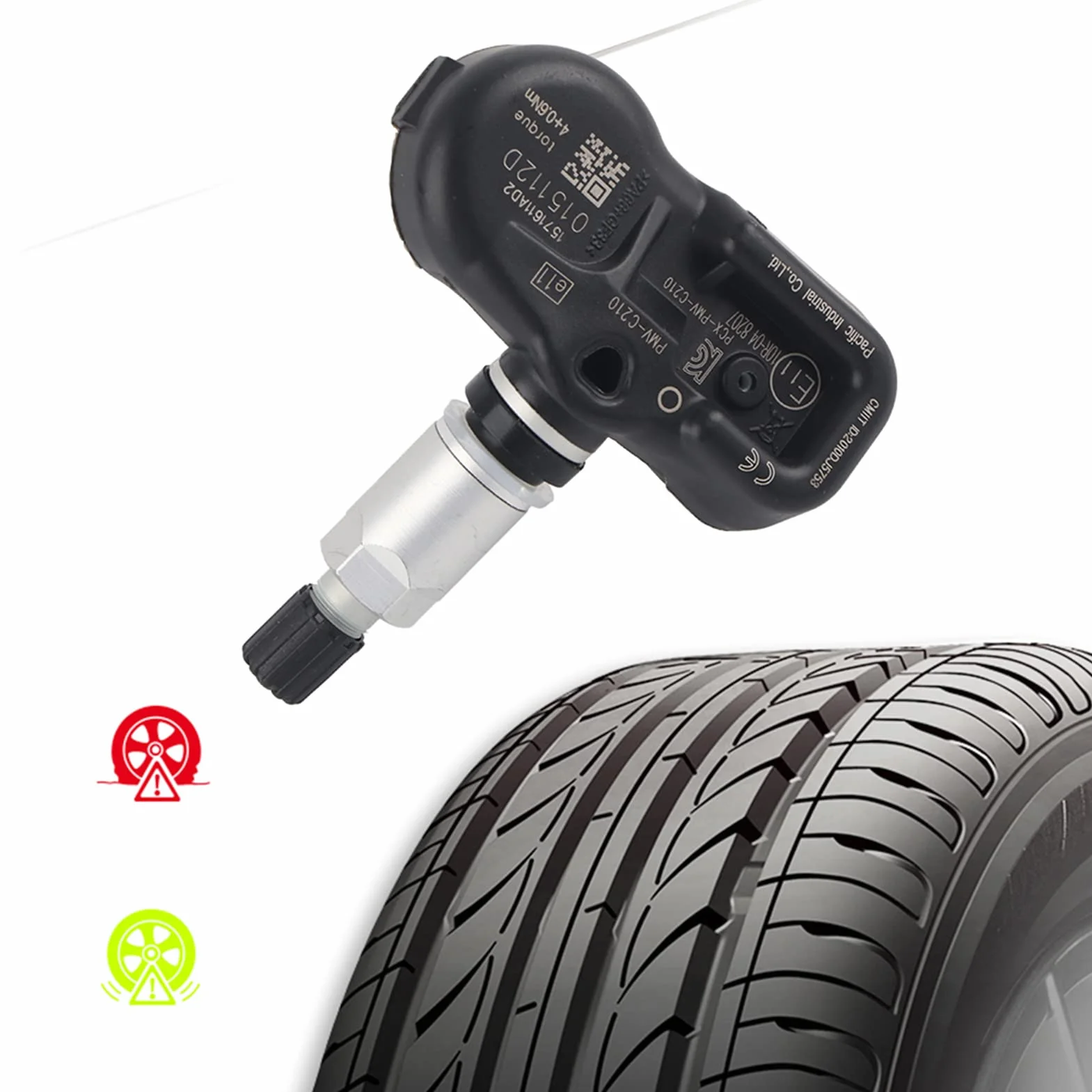 Czujnik ciśnienia w oponach, samochodowy czujnik monitorowania ciśnienia w oponach TPMS PMV-C210 Nadaje się do akcesoriów samochodowych
