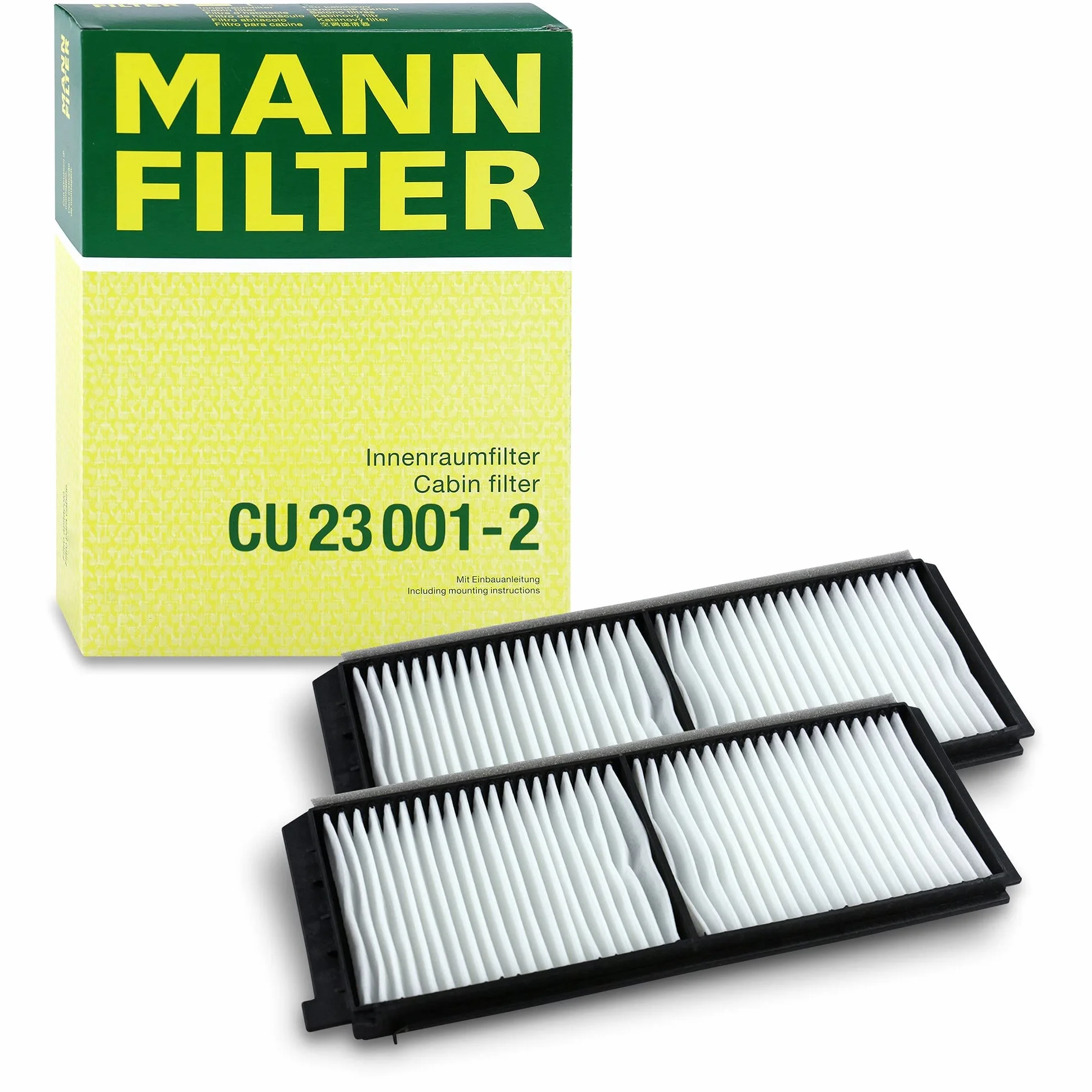 MANN-FILTER CU 23 001-2 Filtr powietrza kabinowego - SAMOCHODY OSOBOWE + DOSTAWCZE