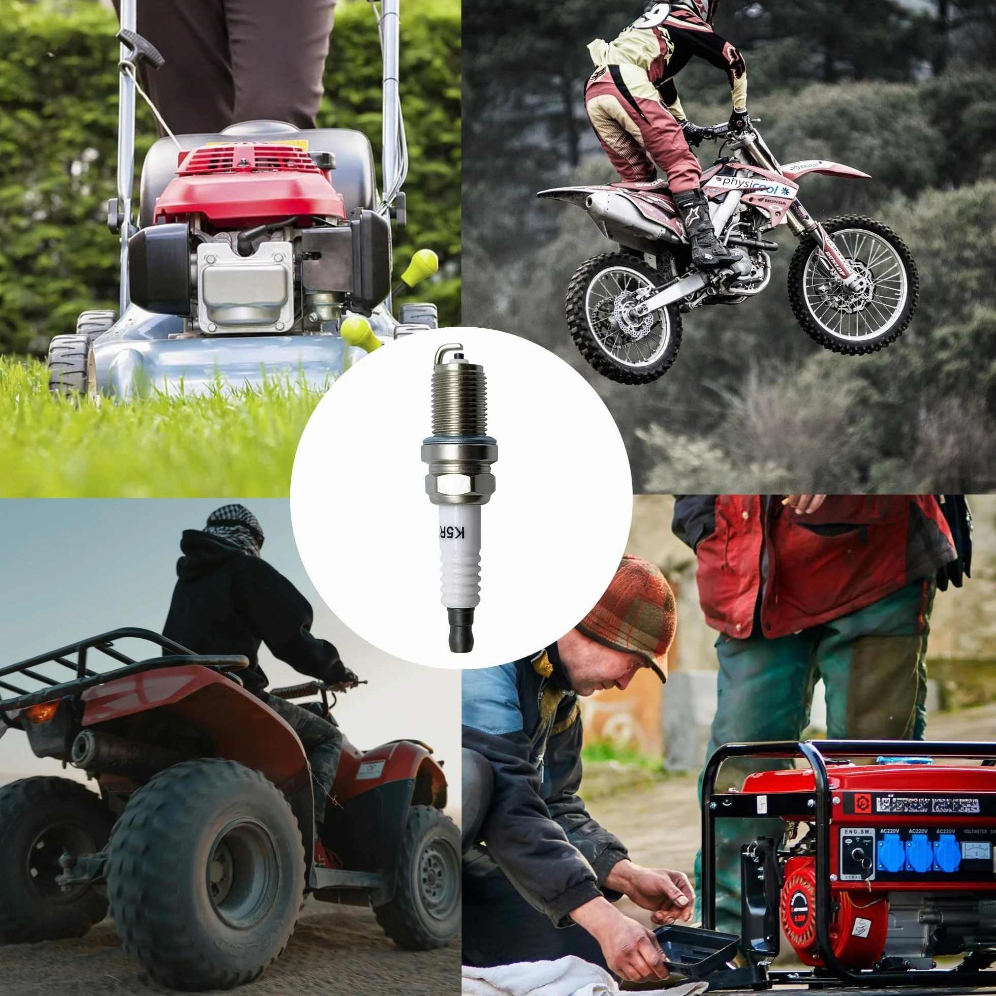 Świeca zapłonowa do Briggs & Stratton 491055S – zamiennik do Champion RC12YC NGK BCPR5E K5RTC zestaw 3 sztuki