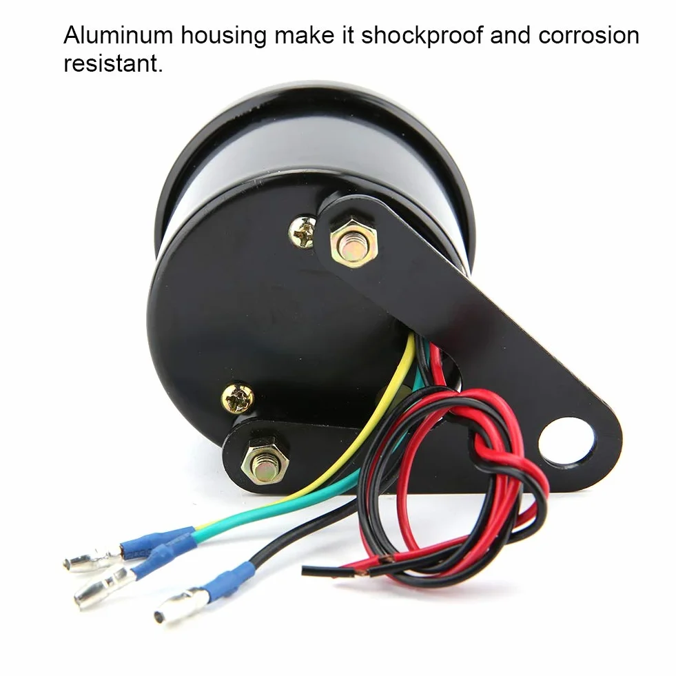 Obrotomierz elektroniczny-obrotomierz KIMISS Obrotomierz motocyklowy, uniwersalny obrotomierz DC 12V Podświetlenie LED Obrotomierz motocyklowy Elektroniczny obrotomierz Elektroniczny miernik