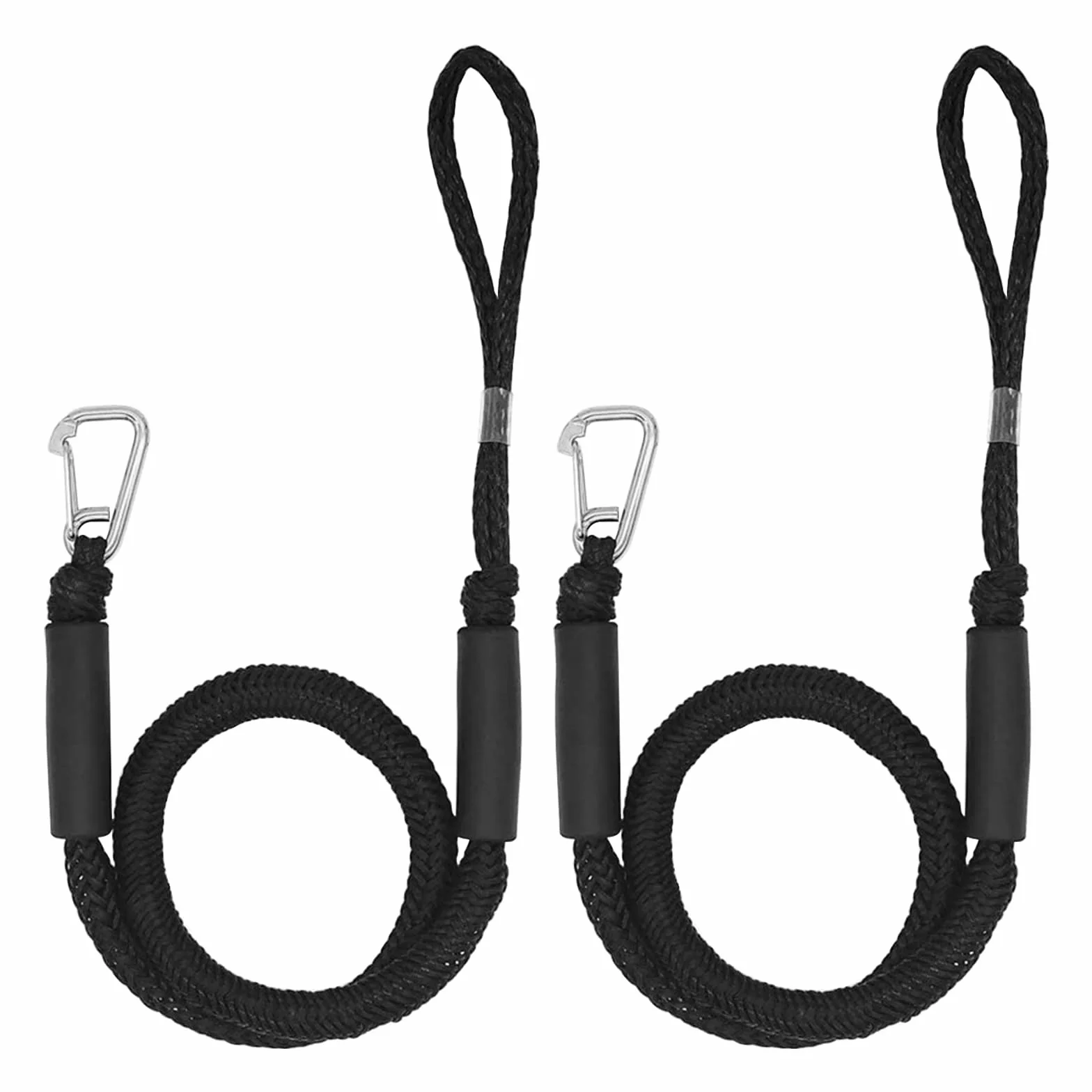 Bungee Dock Line with Hook, 2 szt. linka do łodzi cumowniczej, lina wędkarska, lina do łodzi cumowniczej, łódź Bungee Dock Line z cumownią, akcesoria do łodzi, kajaków, skuterów wodnych, pontonów