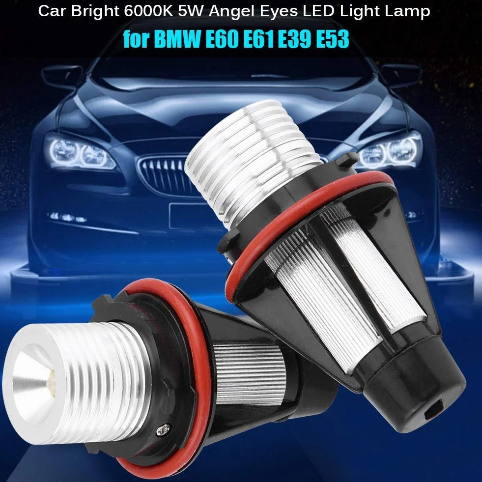 Angel Eyes Angel Eyes Led Pozycja 12 V 2 sztuki świecącego samochodu 6000k 5 W Światło do E60 E61 E39 E53