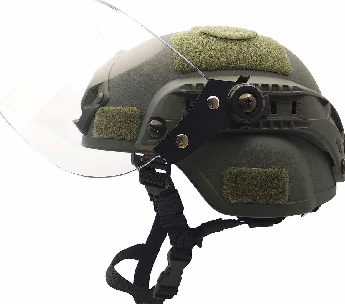 N / A Airsoft Tactical Kask ochronny, Mich 2000 Action Version Kask taktyczny z uchwytem NVG i wandaloodporną maską wizjera do gier Airsoft Paintball CS na świeżym powietrzu