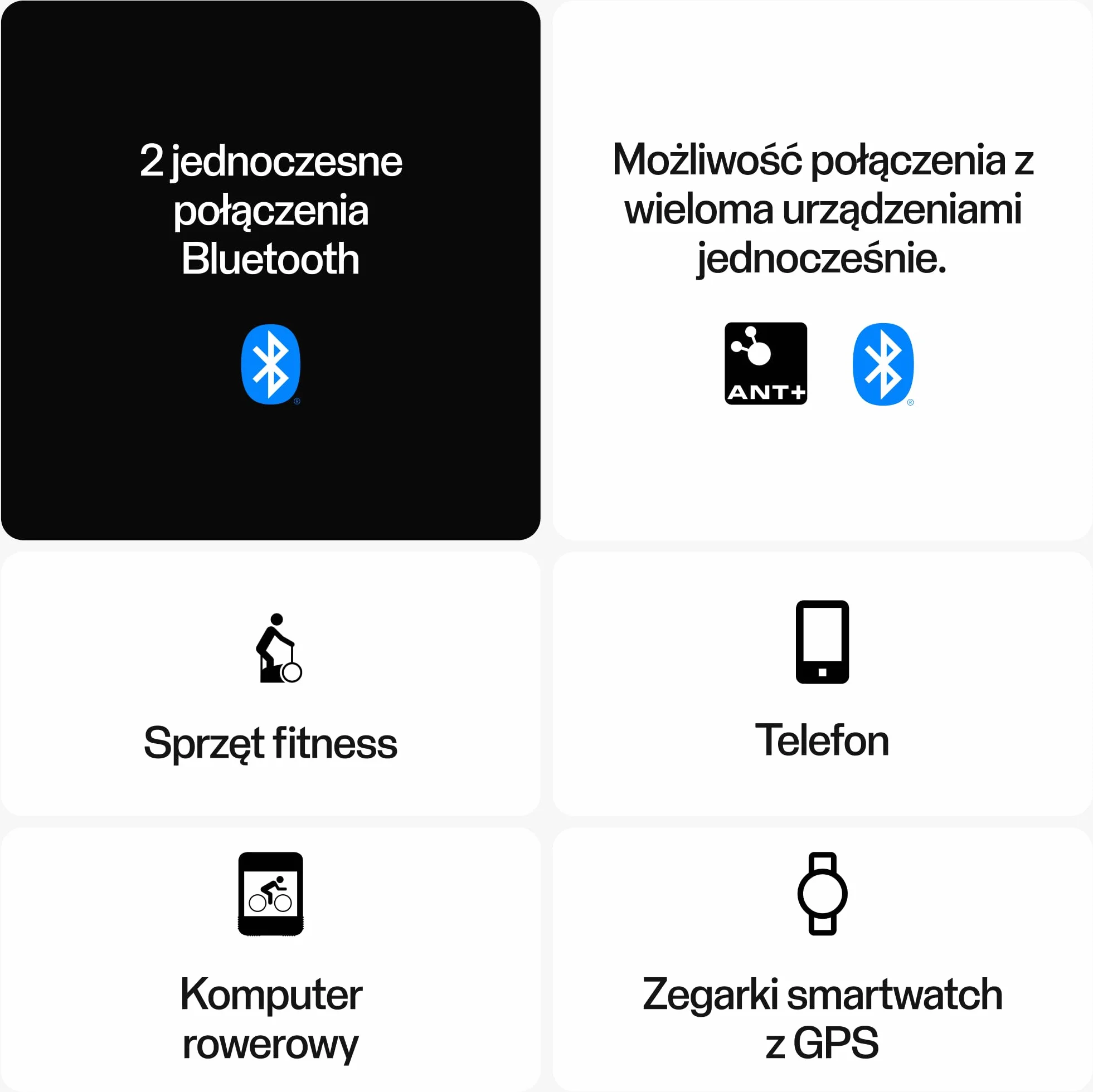 Sensor tętna Polar H10 czarny ANT+, Bluetooth, EKG, śledzenie HRV, wodoszczelny, opaska do prania w pralce, komfortowe dopasowanie, wymienna bateria, kompatybilne z urządzeniami siłowni XS-S 62-74cm
