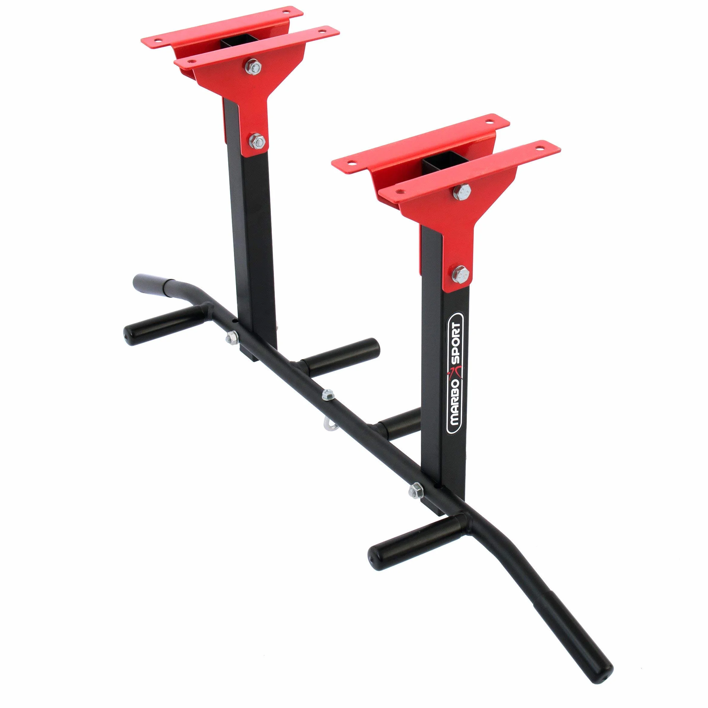 Marbo Sport, Drążek do podciągania MH-D202+, domowa hala gimnastyczna, Pull Up Bar, uniwersalny drążek ścienny i sufitowy z uchwytem na worek, sprzęt fitness do domu, sprzęt sportowy