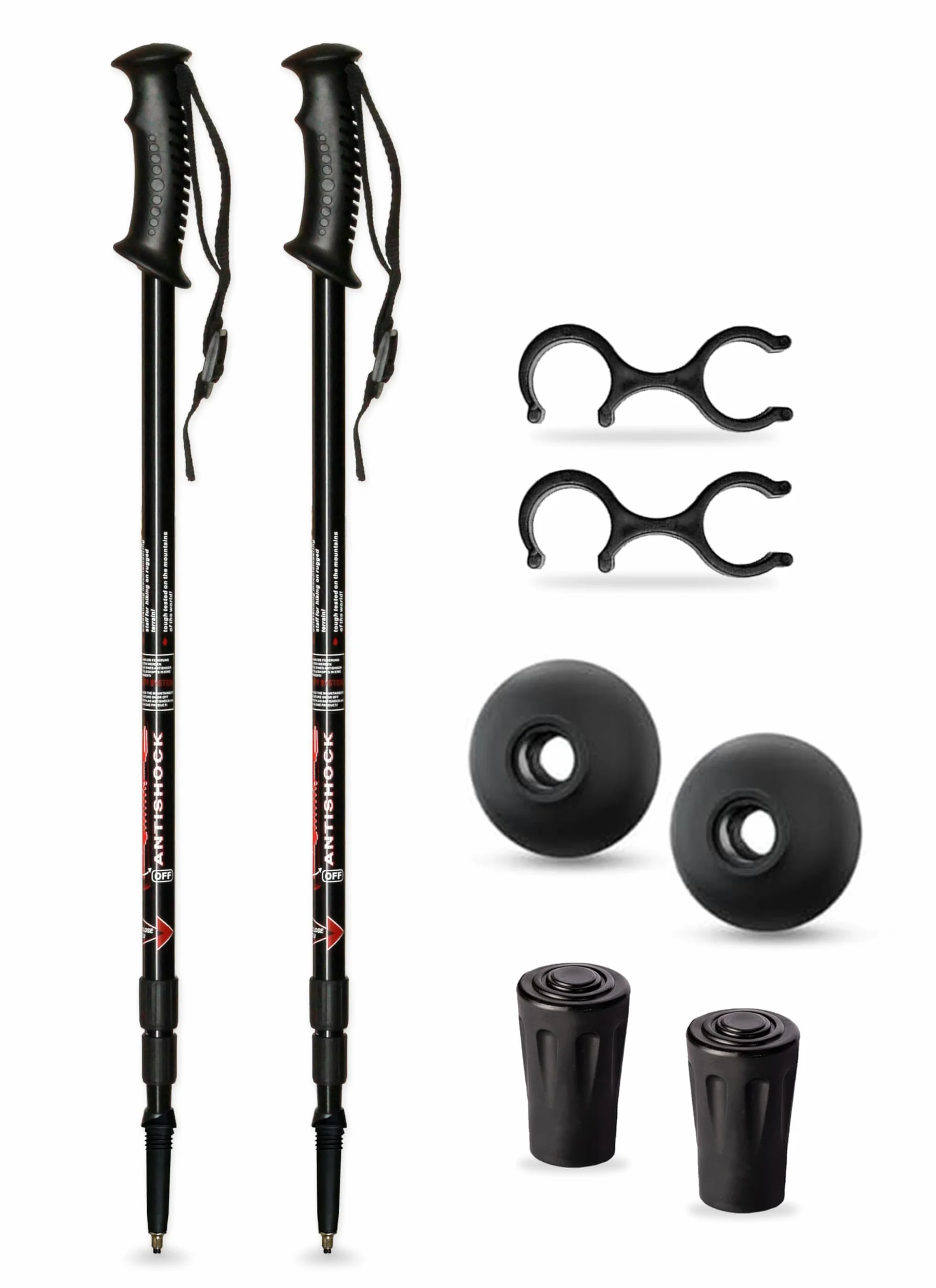 SB Kijki trekkingowe teleskopowe, aluminiowe 65-135 cm, antywstrząsowe, do podróży, chodzenia, szlaku, wspinaczki górskiej dla dzieci, kobiet, mężczyzn