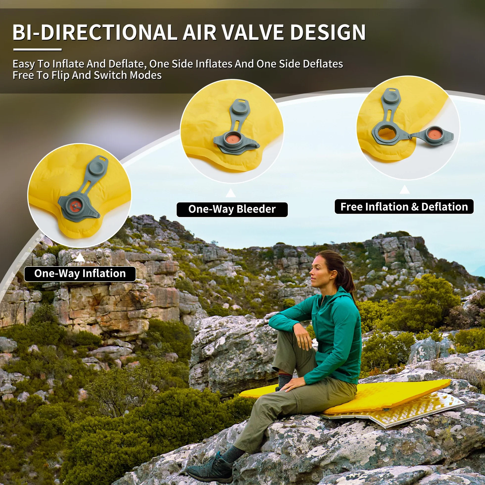 Naturehike Yugu Air Mattress samopompująca się karimata, grubość 3,5 cm, kompaktowy rozmiar po spakowaniu, lekki materac dmuchany na kemping, trekking i do uprawiania sportu