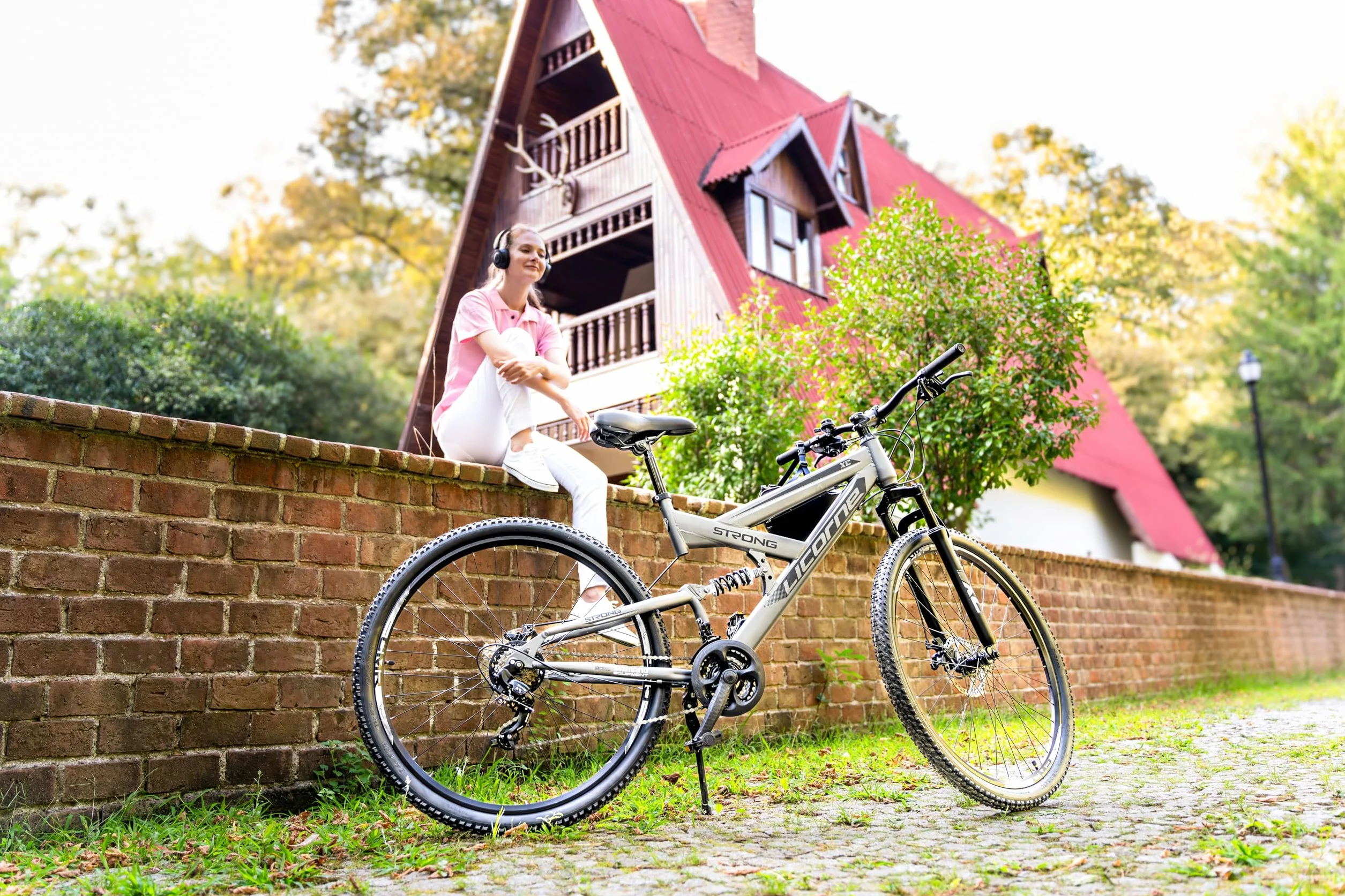 Licorne Bike Strong 2D Premium Rudergerät górski 29 cali hamulec tarczowy 21-biegowa przekładnia pełne zawieszenie czarny