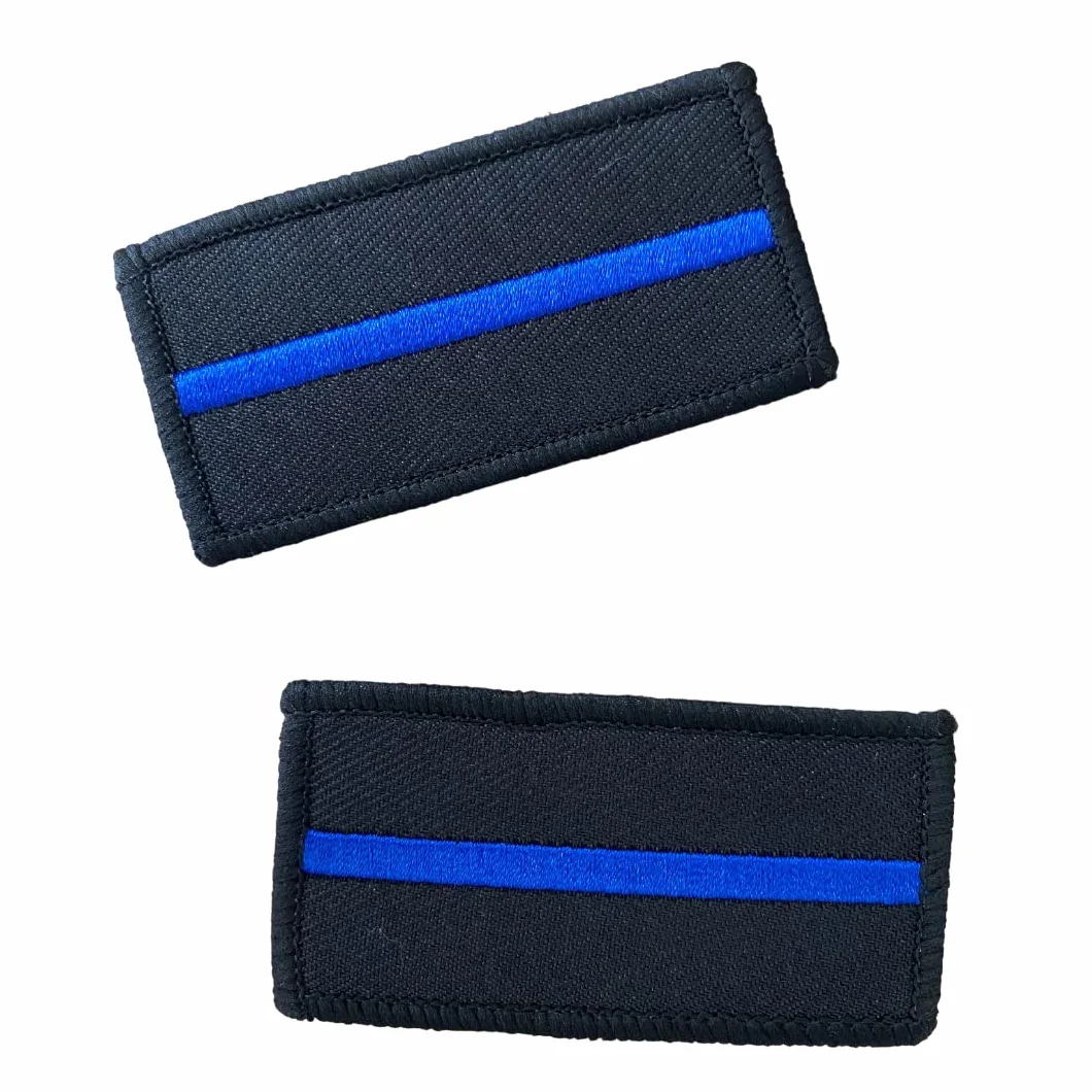 Thin Blue Line naszywka tekstylna z rzepem - policja - niebieska linia - policja - solidarność