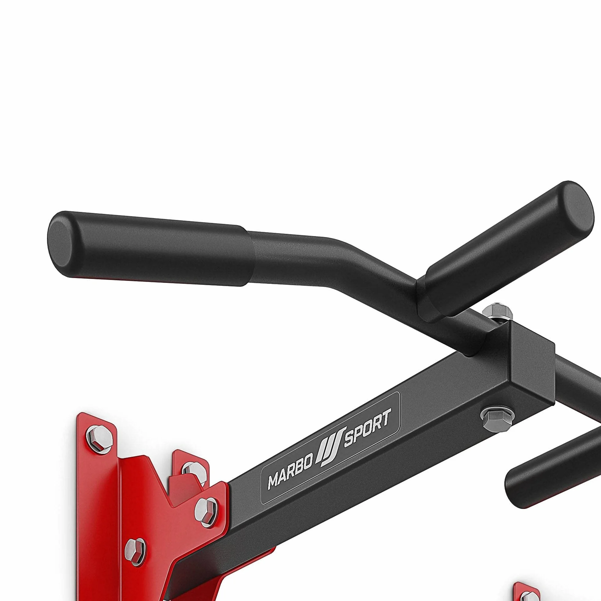 Marbo Sport, Drążek do podciągania MH-D202+, domowa hala gimnastyczna, Pull Up Bar, uniwersalny drążek ścienny i sufitowy z uchwytem na worek, sprzęt fitness do domu, sprzęt sportowy