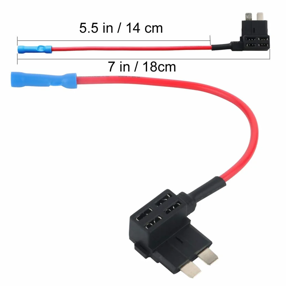 GTIWUNG Kran bezpiecznikowy 32 V, adapter bezpiecznikowy Add-a-Circuit, standardowy kran bezpiecznikowy, średni uchwyt bezpiecznika z wiązką przewodów (6 szt.)