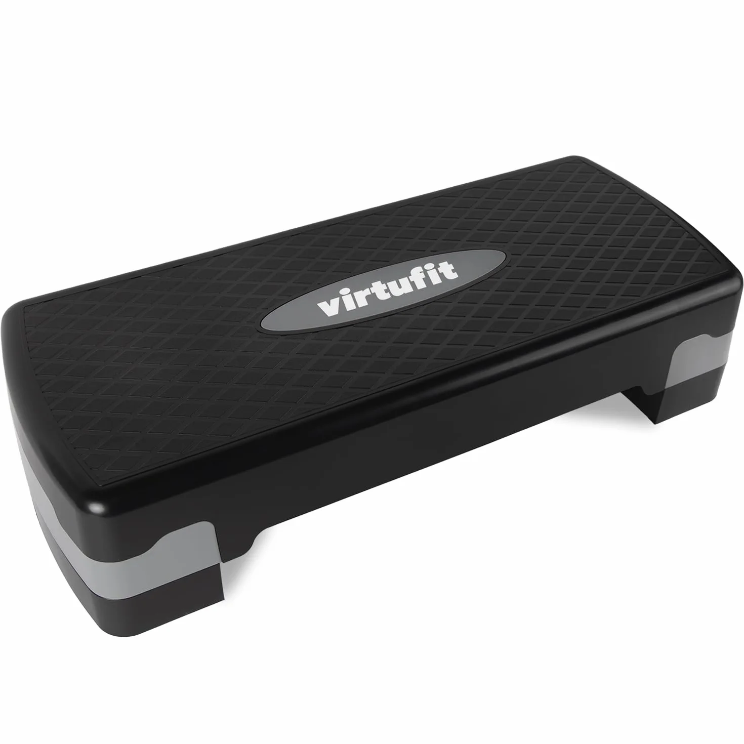 VirtuFit Essential Aerobic Fitness – stepper do domu, z regulacją wysokości i antypoślizgowy, do aerobiku, gimnastyki i fitnessu I Home Step Bench