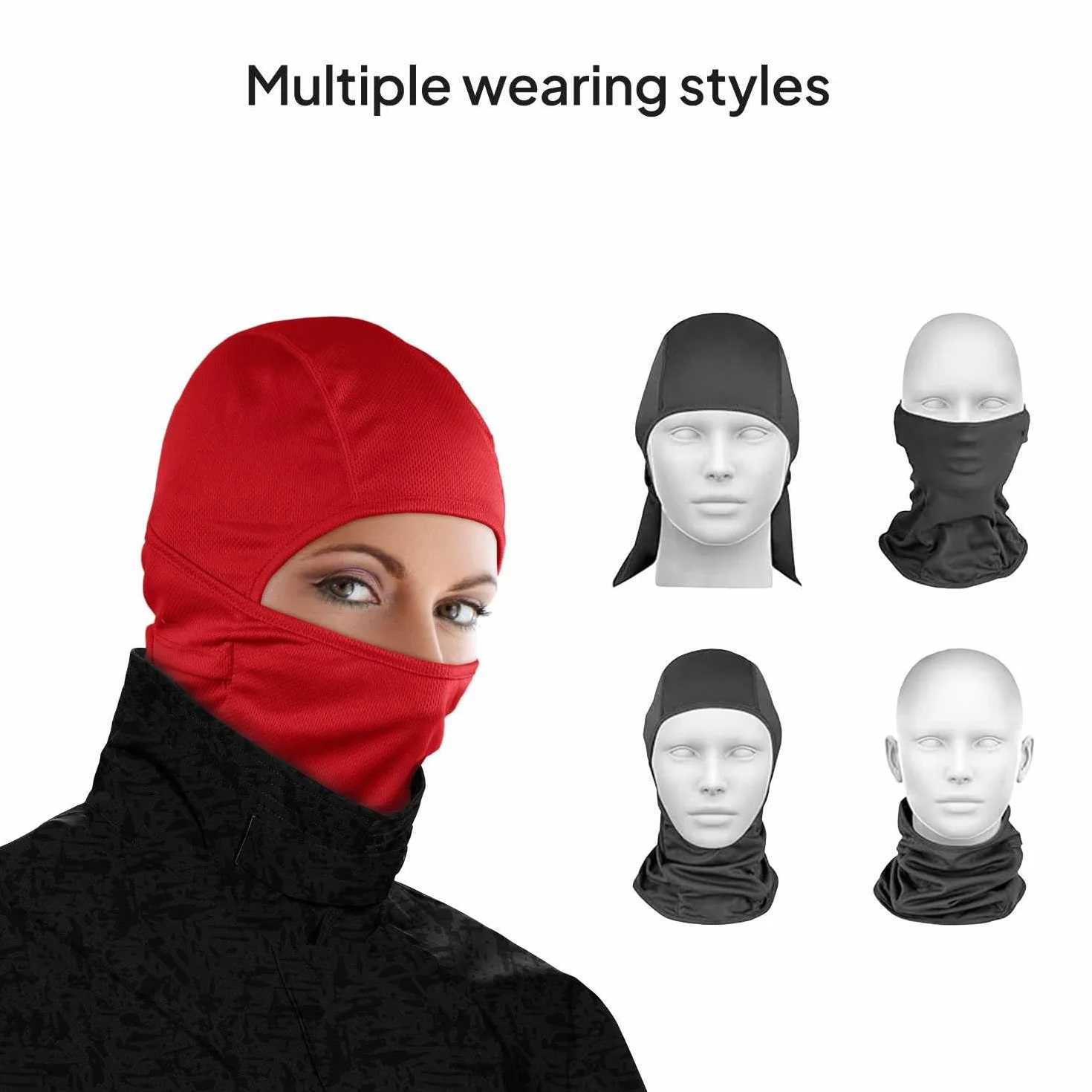 OcioDual Maska pod kask 6 w 1 oddychająca maska ochronna lekki szalik