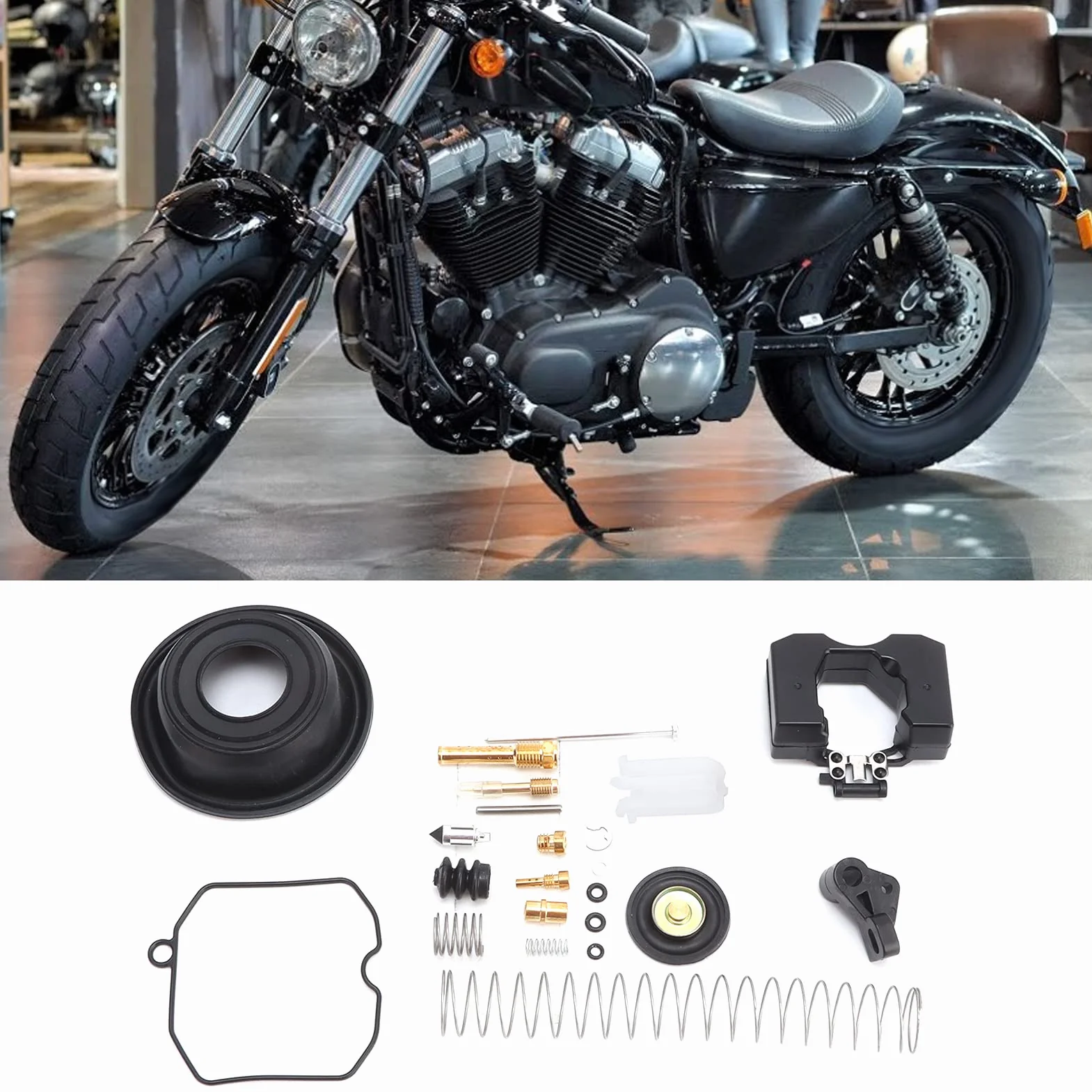 aqxreight Zestaw Naprawczy Gaźnika, Zestaw do Przebudowy Gaźnika Motocyklowego Wymiana Akcesoriów do Naprawy Gaźnika dla CV40 27421-99C CV 40