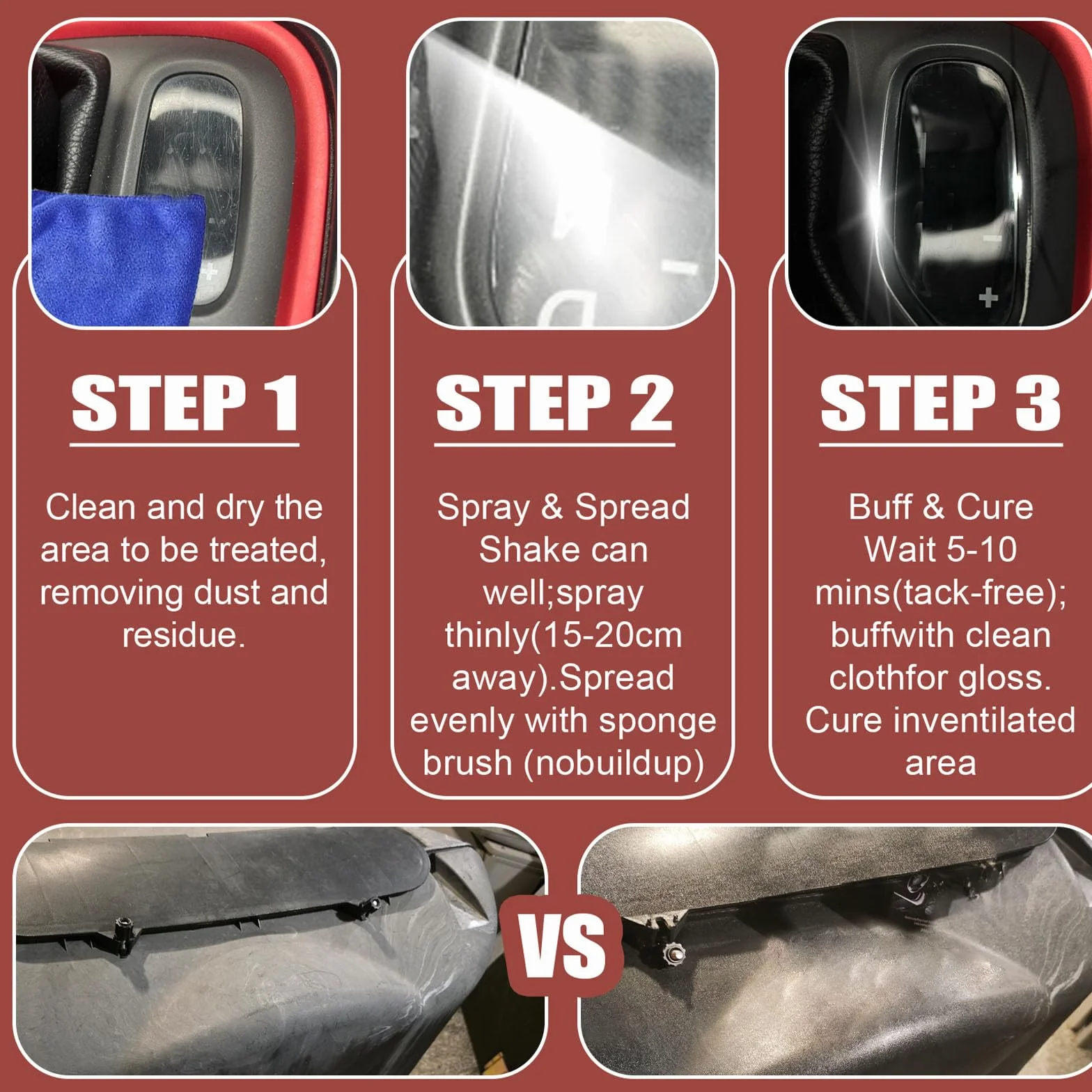 Plastic Restorer, 120ML Preparat do Regeneracji Plastiku, Środek do Odnawiania Tworzyw Sztucznych, Odporność na Promieniowanie UV do Renowacji Tworzyw Sztucznych na Zewnątrz i Wewnątrz