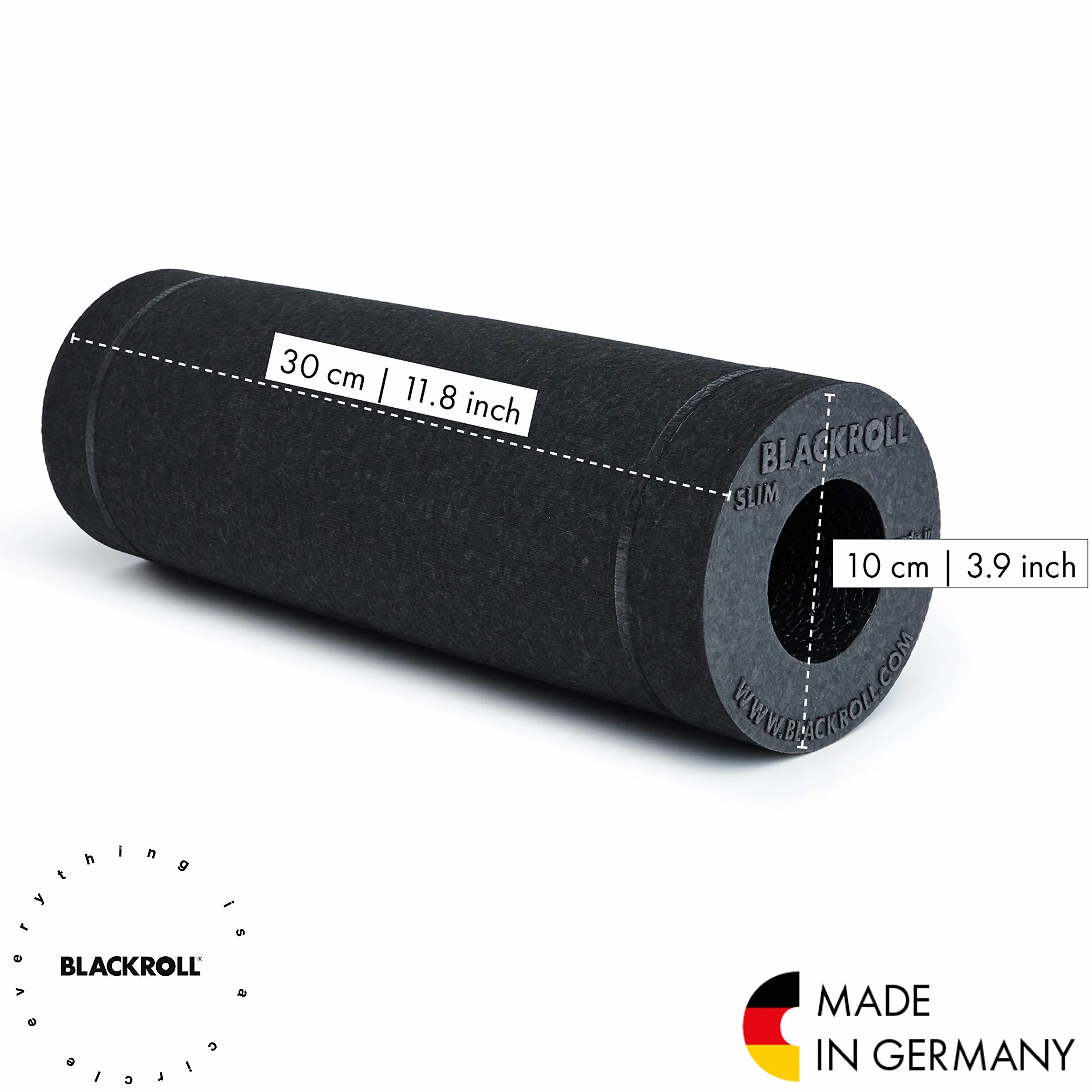 BLACKROLL® Standardowy – oryginalny (średnio gęstości) – wałek piankowy do samodzielnego masażu – wałek do mięśni w różnych kolorach, 30 cm + broszura