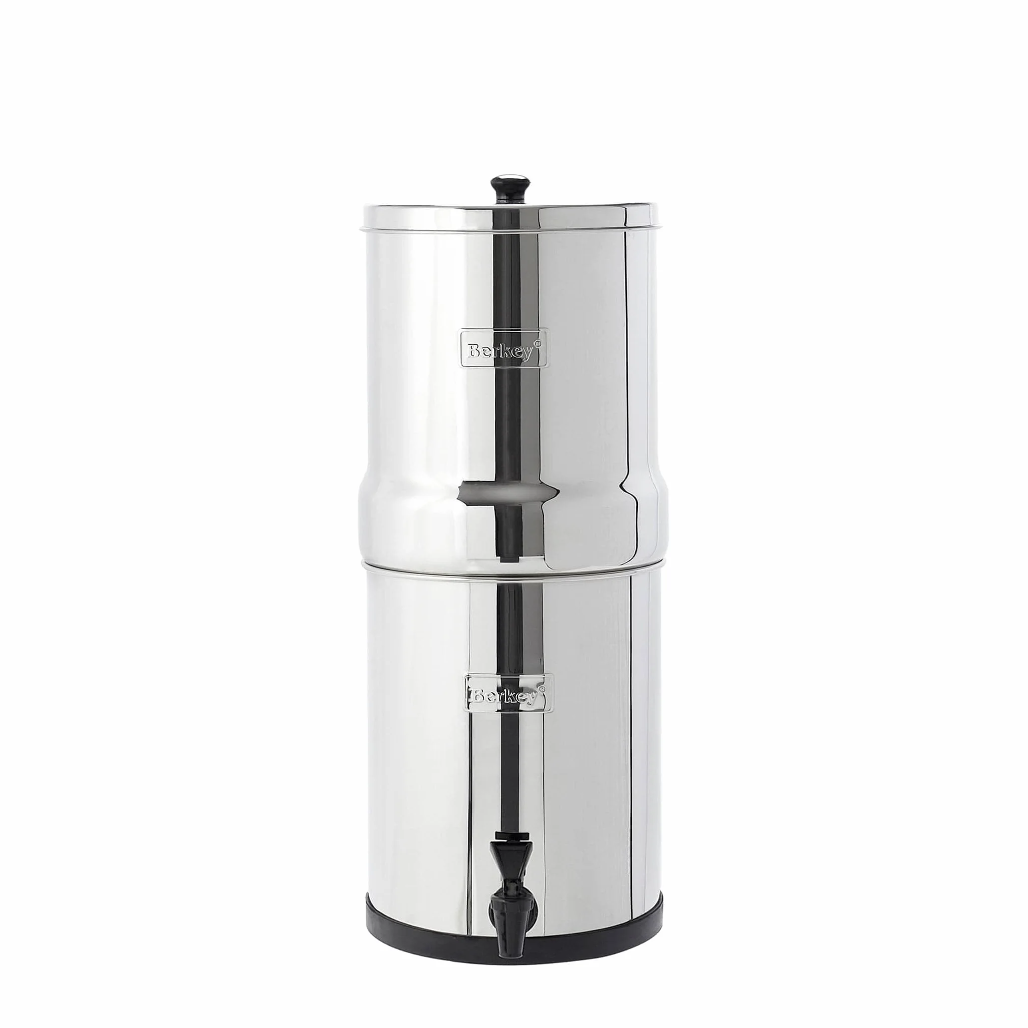 Berkey travel 5,6L grawitacyjny system filtracji wody ze stali nierdzewnej AISI 304 z 2 czarnymi elementami oczyszczającymi berkey