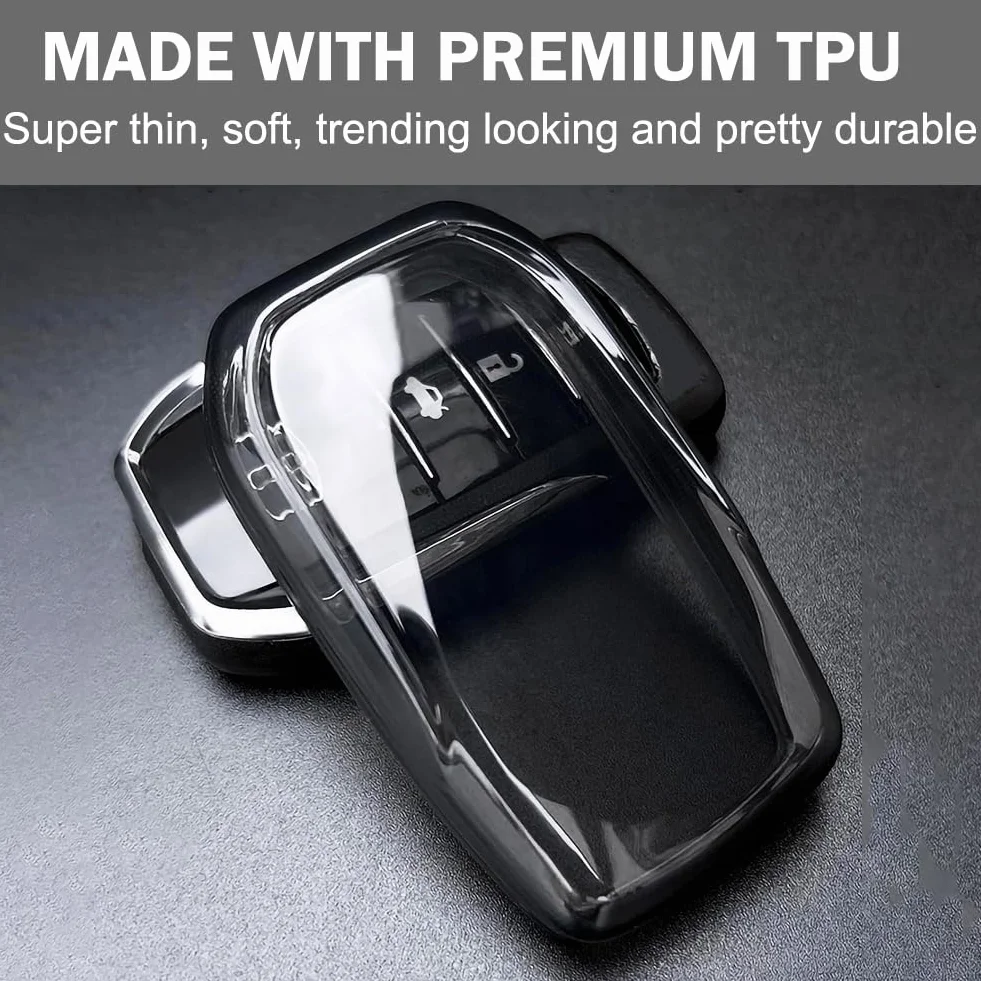 Car Key Cover Case, do Camry Land Cruiser, Sienna Venza Hilux Fortuner Highlander Tundra Corolla bZ4X Prius 4/5/6 Przyciski, Inteligentne akcesoria do kluczyków zdalnych