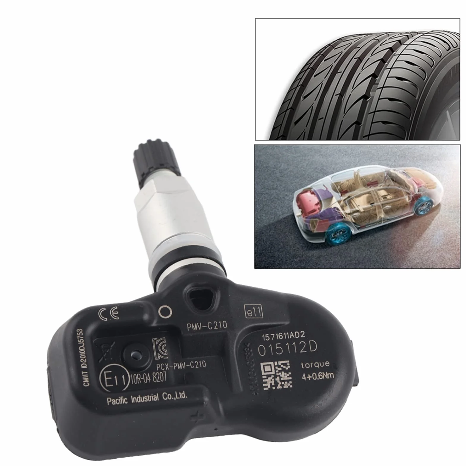 Czujnik ciśnienia w oponach, samochodowy czujnik monitorowania ciśnienia w oponach TPMS PMV-C210 Nadaje się do akcesoriów samochodowych