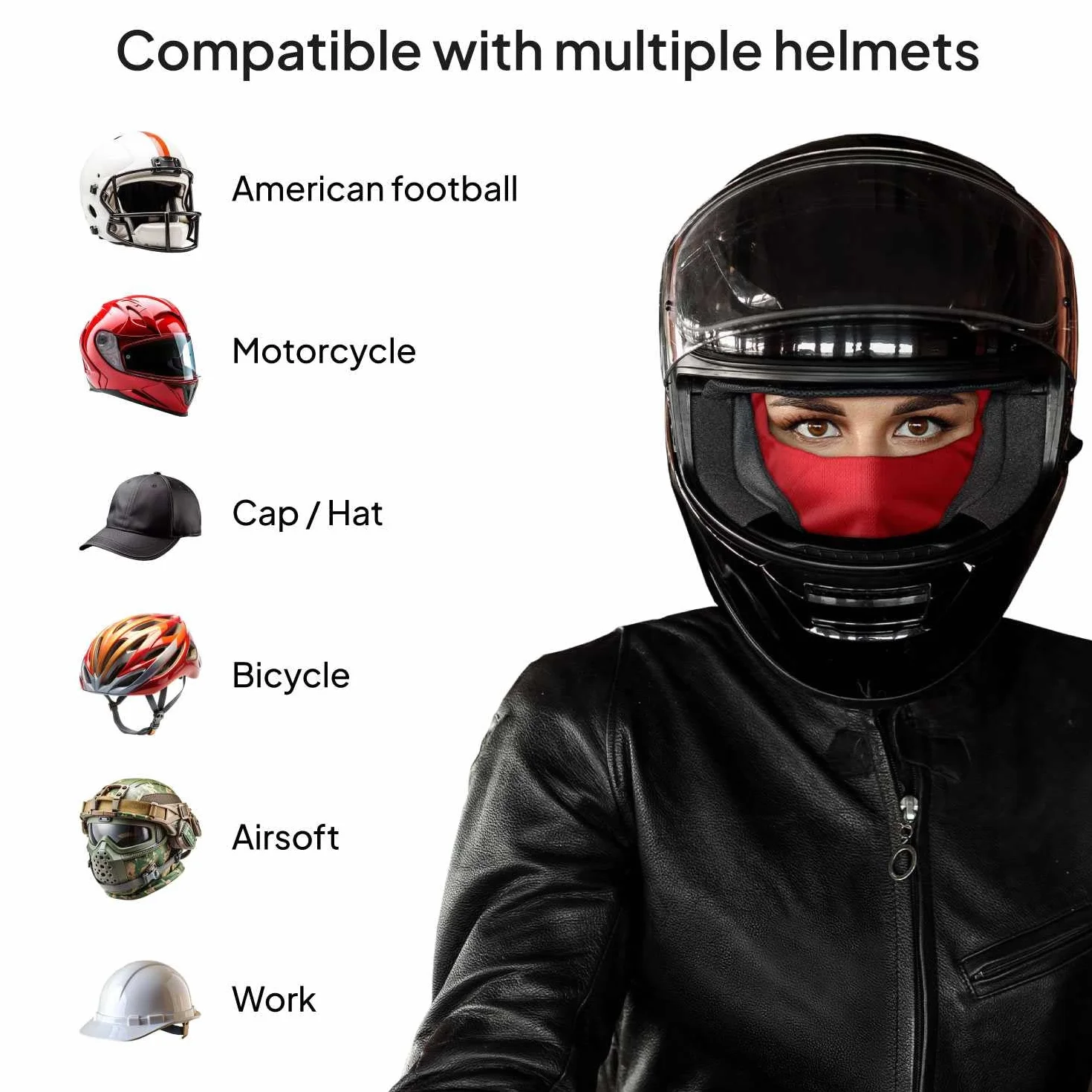 OcioDual Maska pod kask 6 w 1 oddychająca maska ochronna lekki szalik