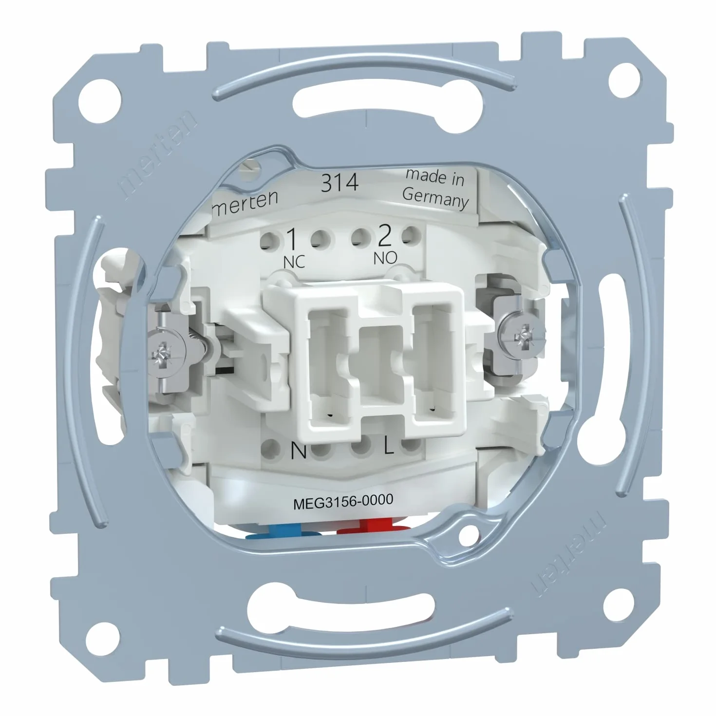 Merten MEG3156-0000 Pushbutton switch 1P Metallico interruttore elettrico