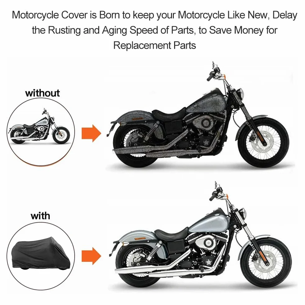 Pokrowiec na motocykl, motorower, skuter, wodoszczelny, odporny na zimę, pokrowiec na motocykl, skuter, 220 x 120 cm