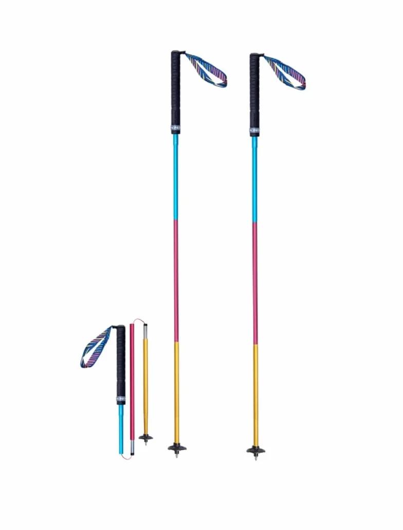 Składane kijki trekkingowe, lekkie kijki trekkingowe z aluminium, regulowane 110/120 cm, ultralekkie, do kijów do biegania