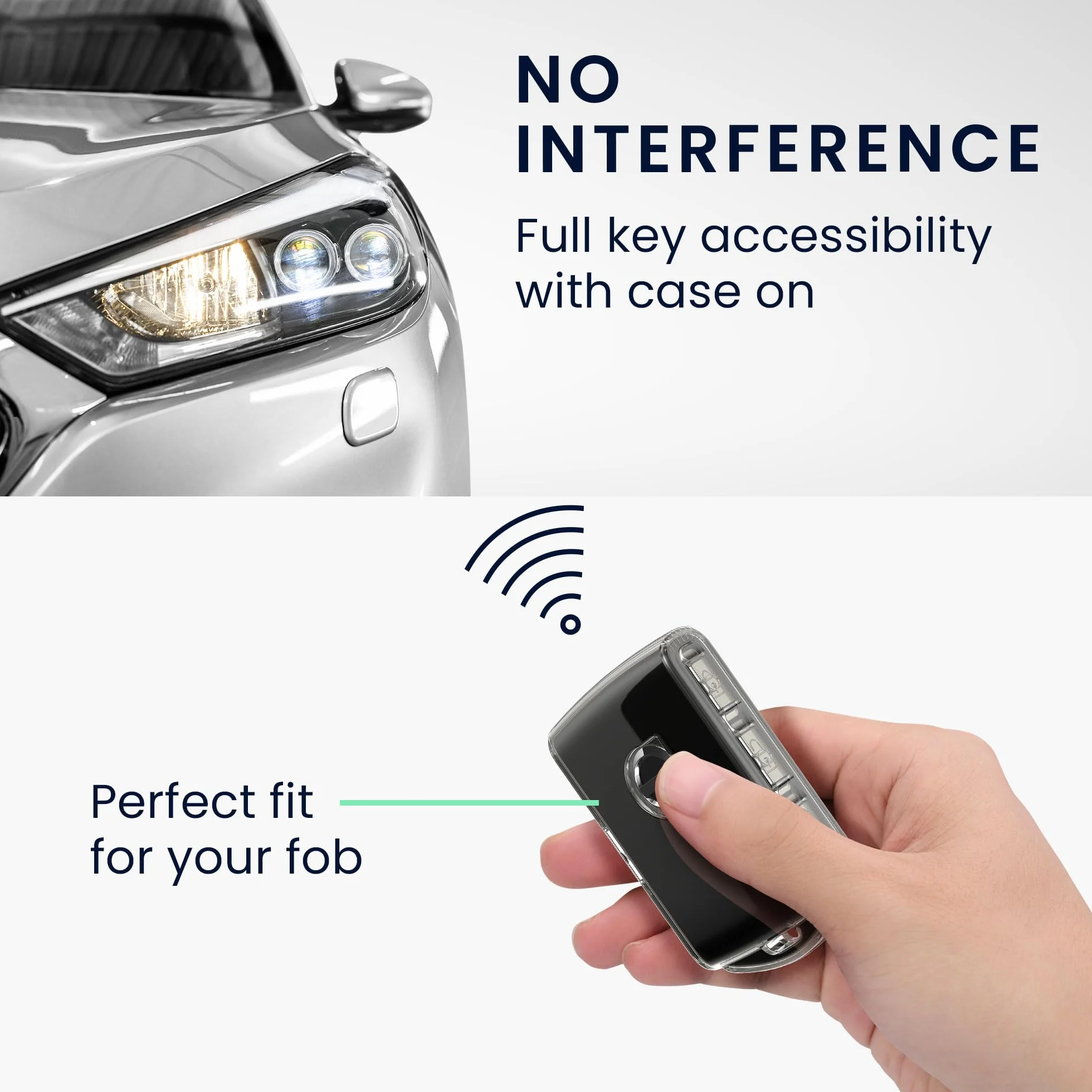 kwmobile Etui na kluczyk samochodowy kompatybilne z Volvo 4-przyciskowym kluczykiem samochodowym Keyless Go - Etui na kluczyk - Miękka obudowa TPU - Czarne/Przezroczyste