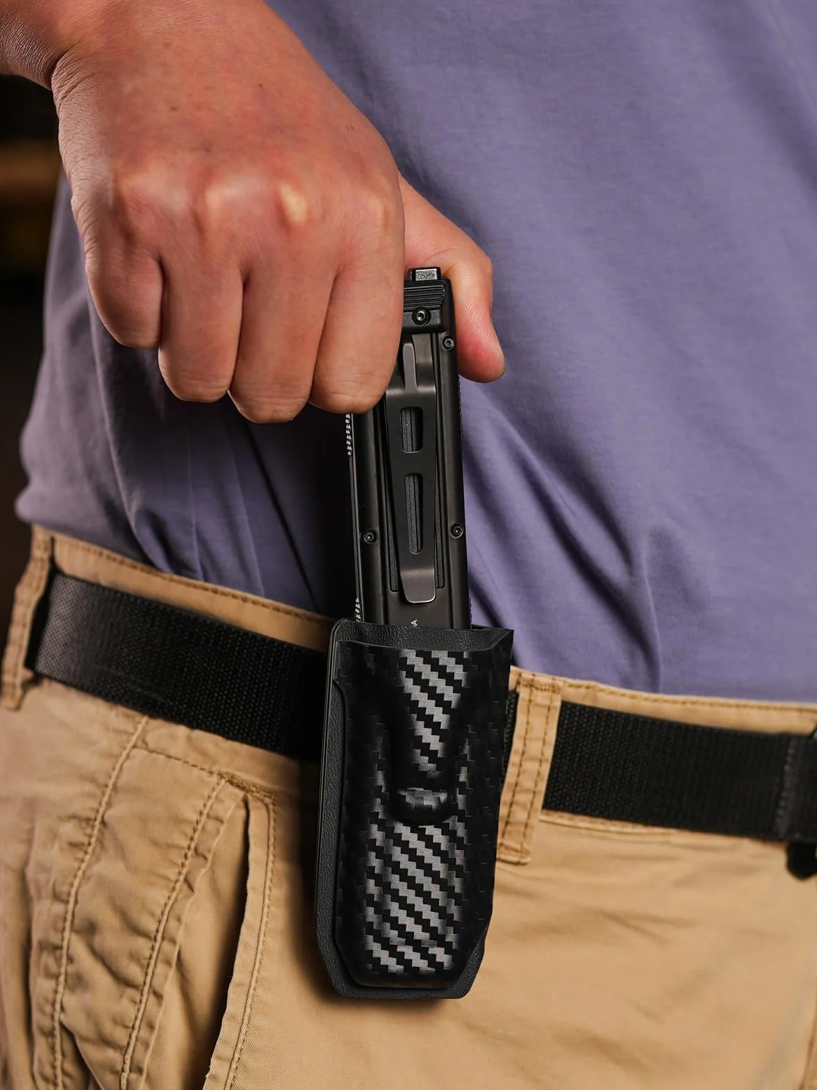 TACTICAL GEEK TX5 etui na latarkę NITECORE EDC27, torba na latarkę LED, etui na pasek, latarkę, osłona z klipsem na pasek z tyłu do paska, szybki dostęp do latarki