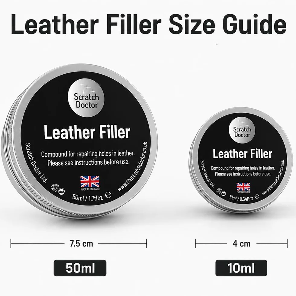 Scratch Doctor Leather Filler Repair Compound Fill Holes Pęknięcia Zadrapania Na Skórzane Meble Foteliki Samochodowe Buty i Torby (Czarny, 10 ml)