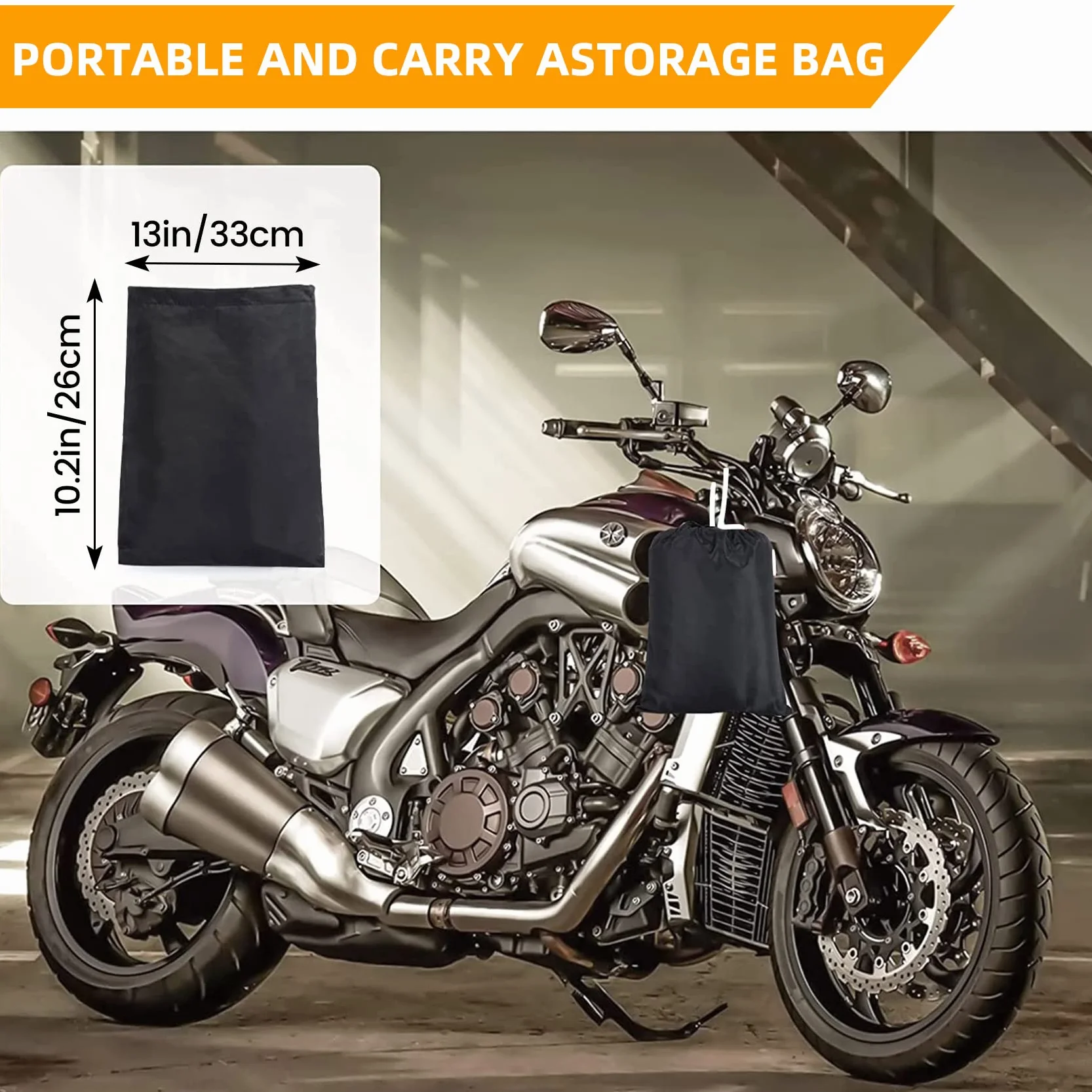 Plandeka na motocykl -XXL 245x105x125cm