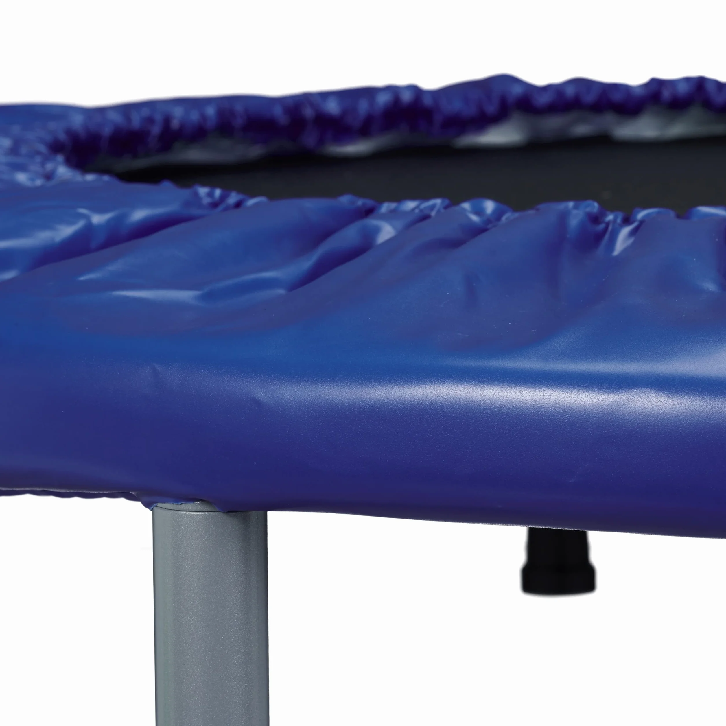 Relaxdays Składana trampolina, wewnątrz, fitness, wys. x szer. x gł.: 22 x 95 x 95 cm, maksymalna waga użytkownika 100 kg, niebiesko-czarna