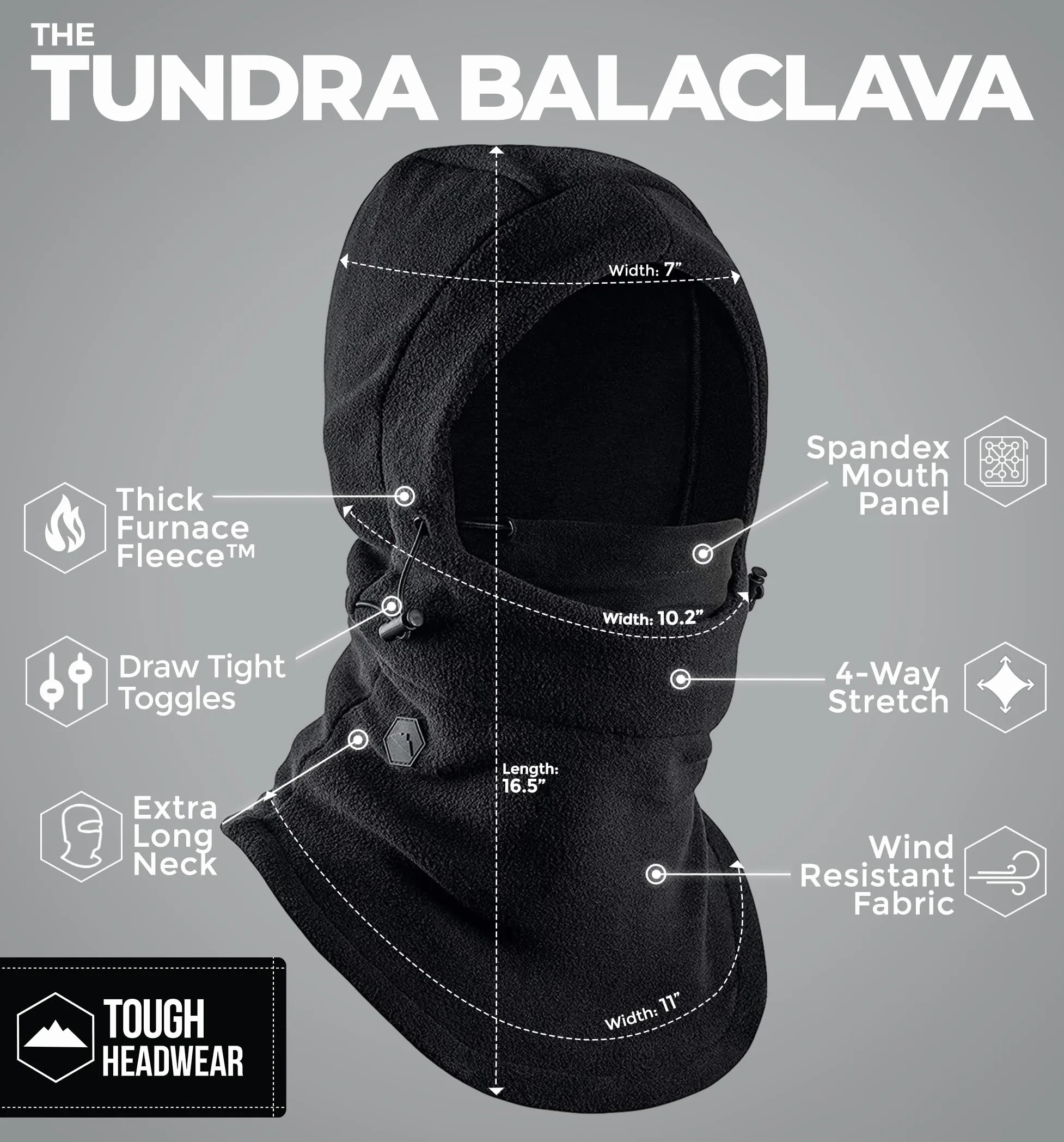 Tough Headwear Kominiarka Uniseks Fleece Balaclava