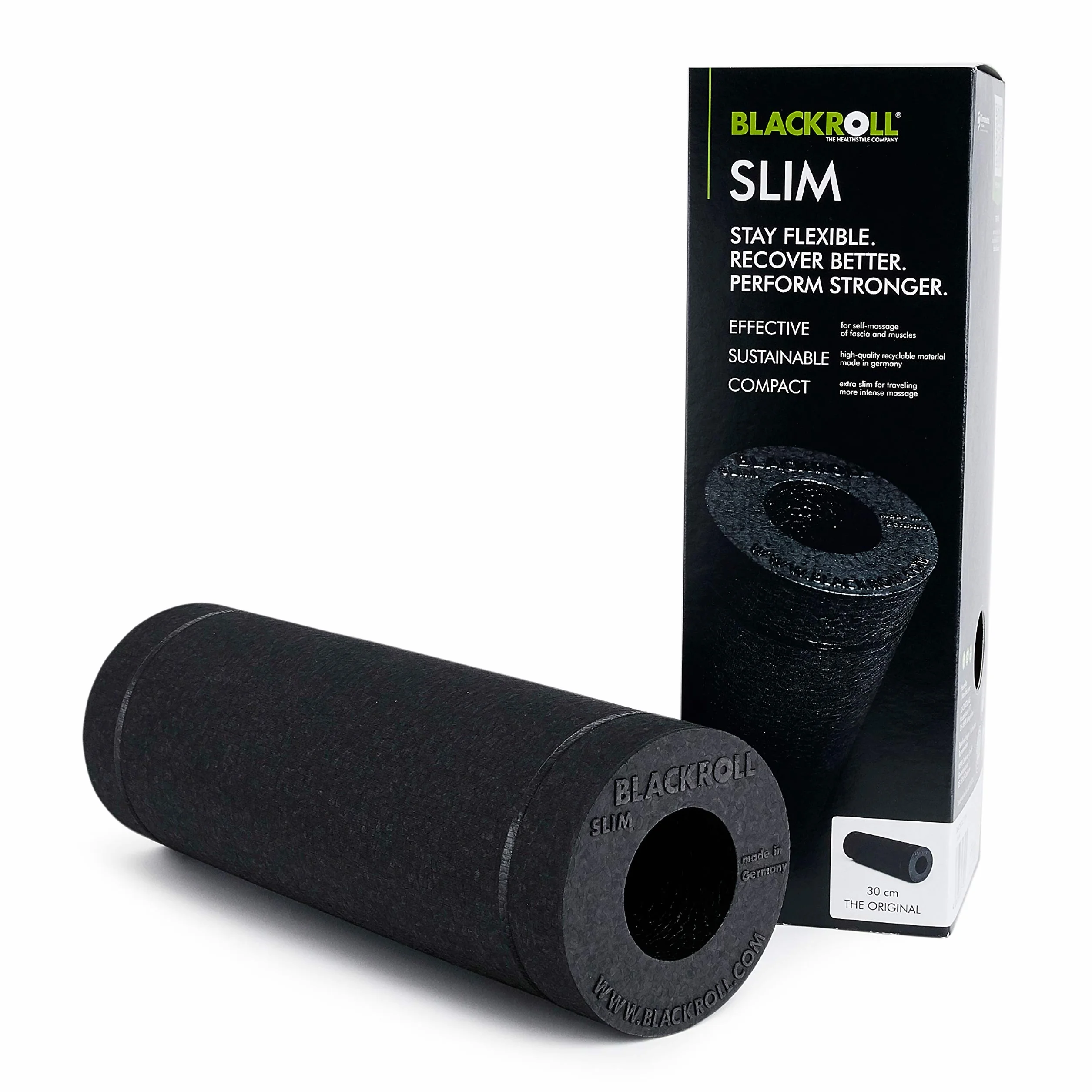 BLACKROLL® Standardowy – oryginalny (średnio gęstości) – wałek piankowy do samodzielnego masażu – wałek do mięśni w różnych kolorach, 30 cm + broszura